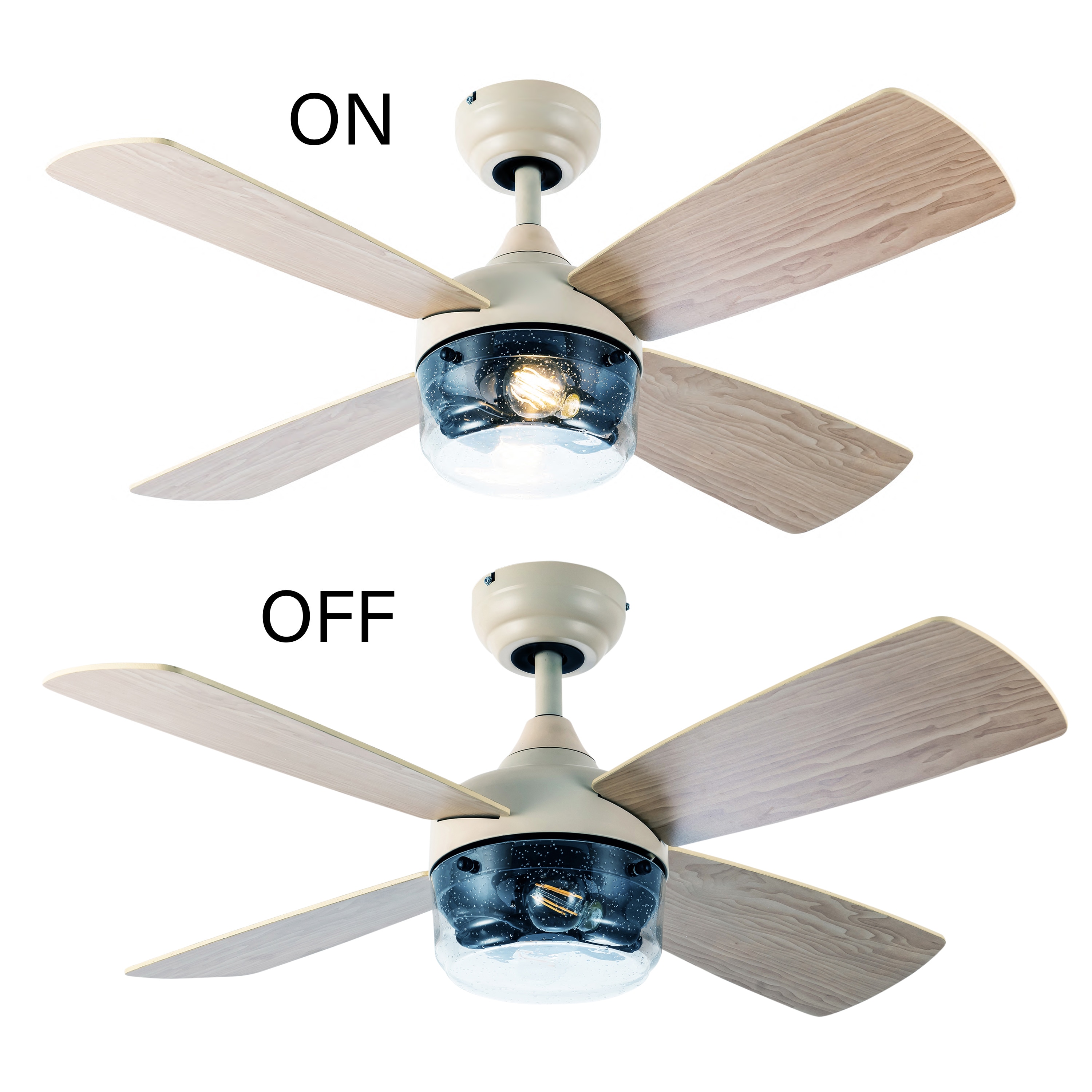 River of Goods 42-in Bronze with Mahogany Blades LED Indoor Ceiling Fan ...