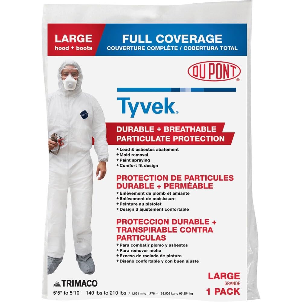 Trimaco  141222/12 Tyvek Full Coveralls Large