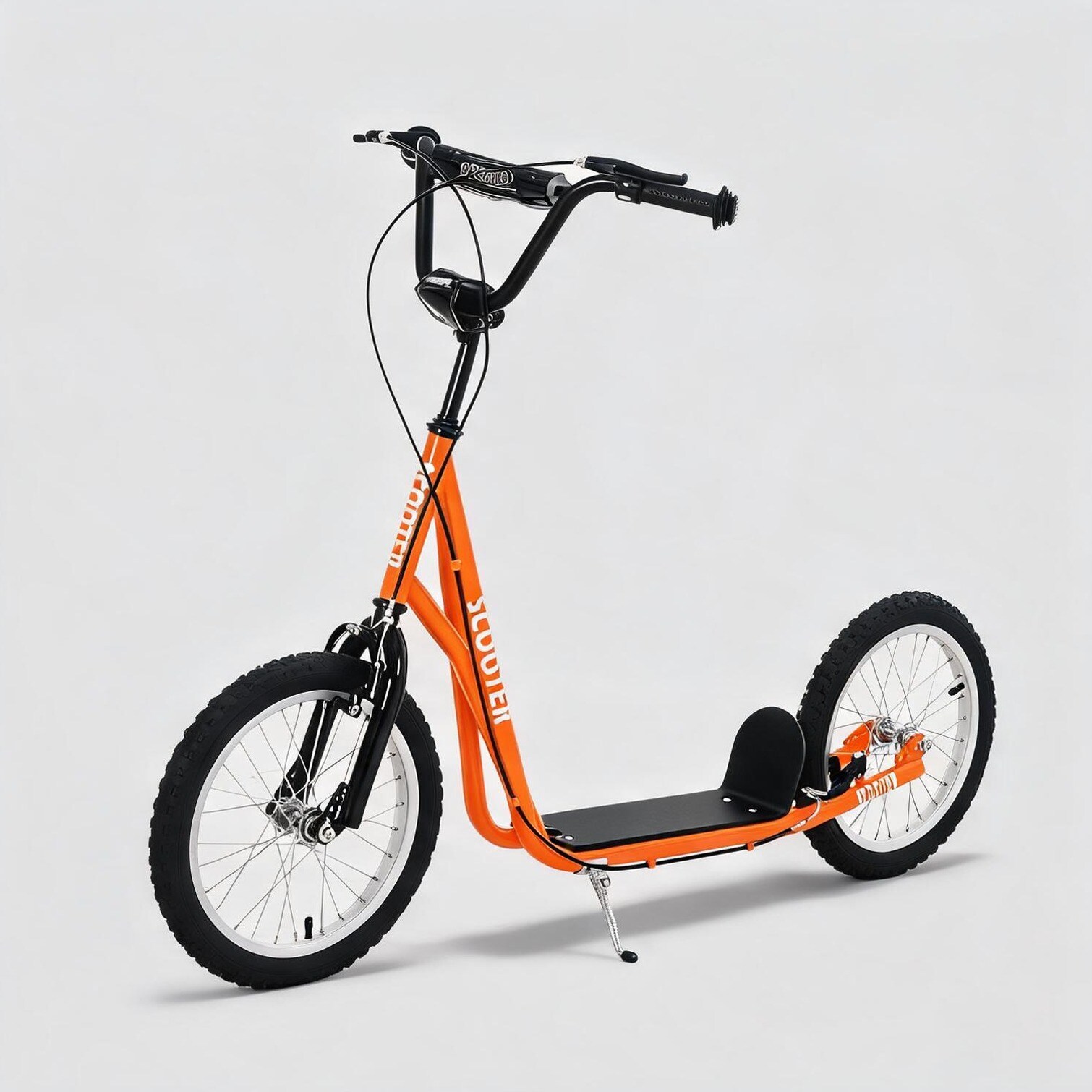 sunjurt Burnt Orange Steel Frame and Ages 5+ Kids Scooters with 54.8 x 22.8 x 35.5 in Orange Steel and Aluminum
