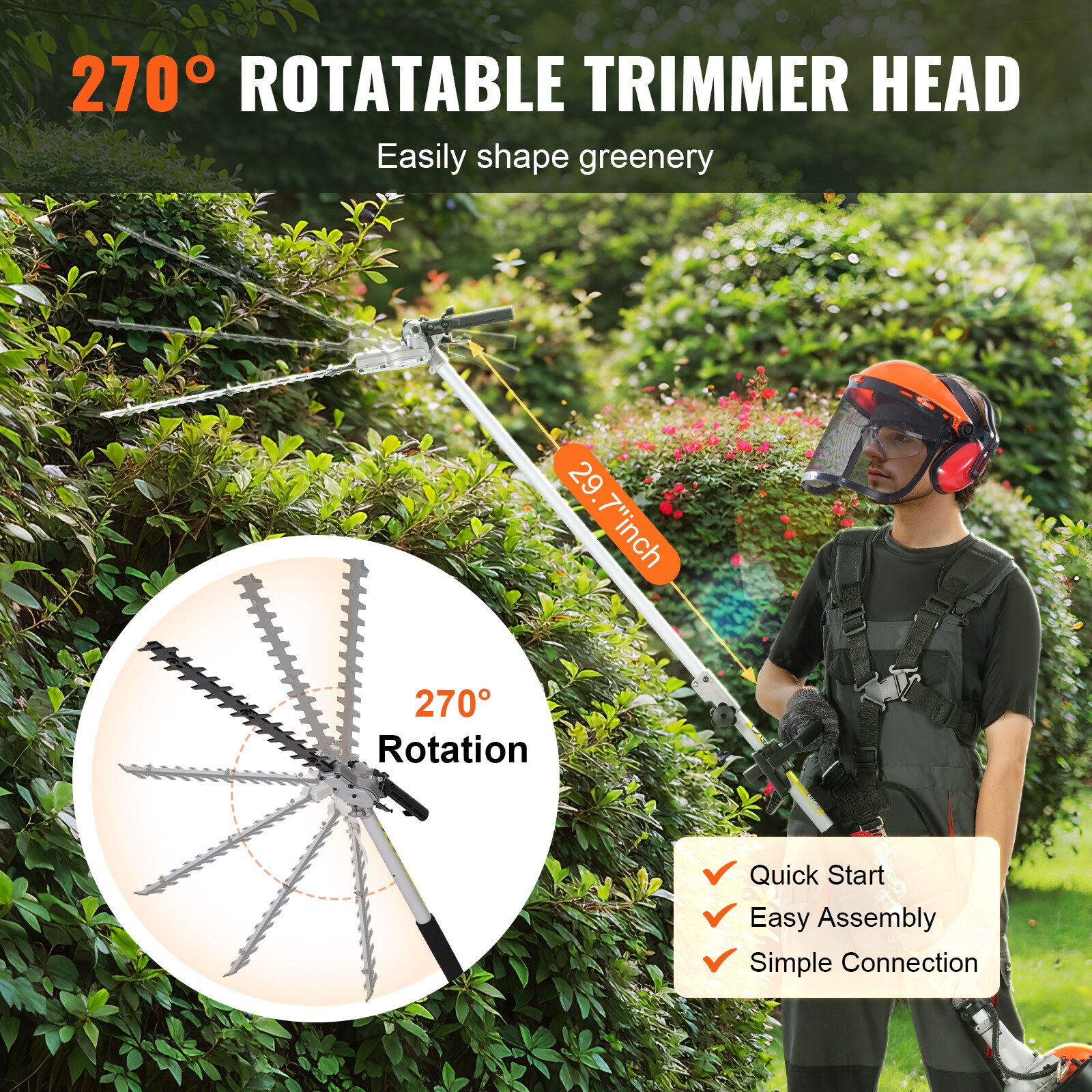 VEVOR SCRQLLJGZJDG05156V0 Cordless-Hedge-Trimmers - View #3