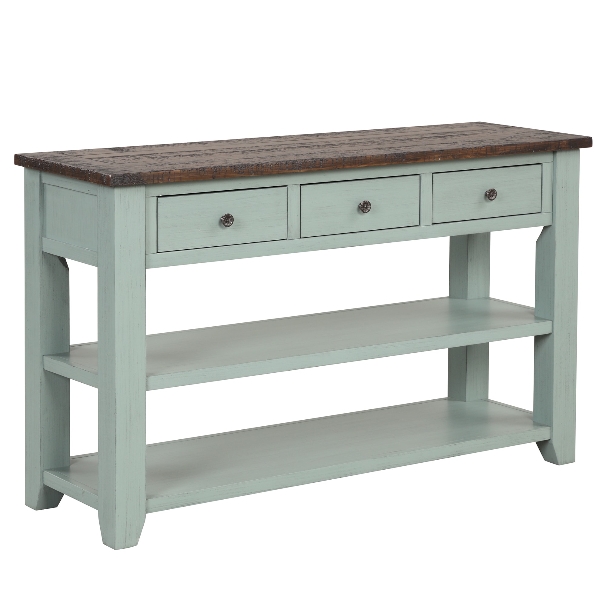 Bybafun YC0900020 Rustic Retro Blue Console table