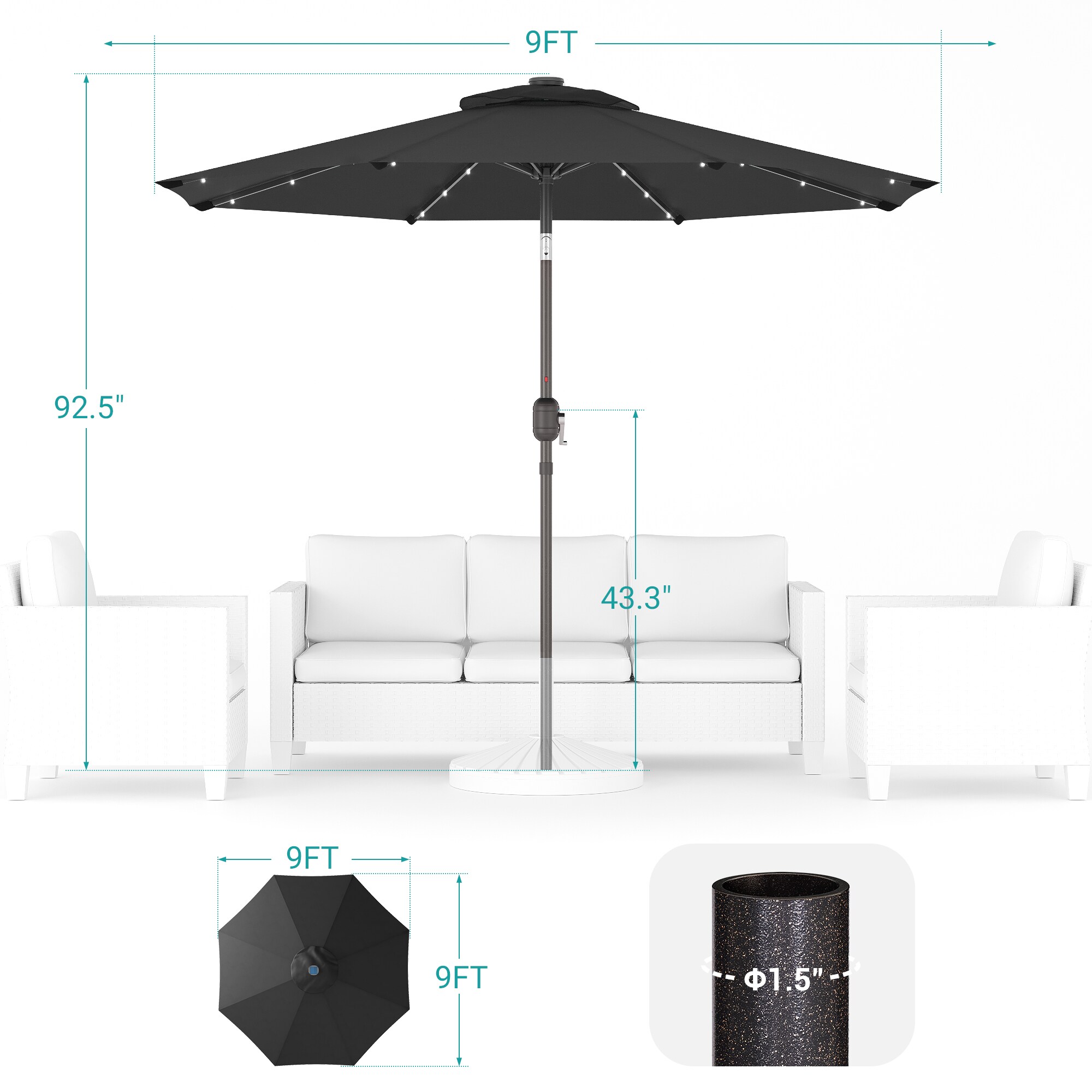 ACEGOSES LW-09B-LED Umbrellas-2 - View #2