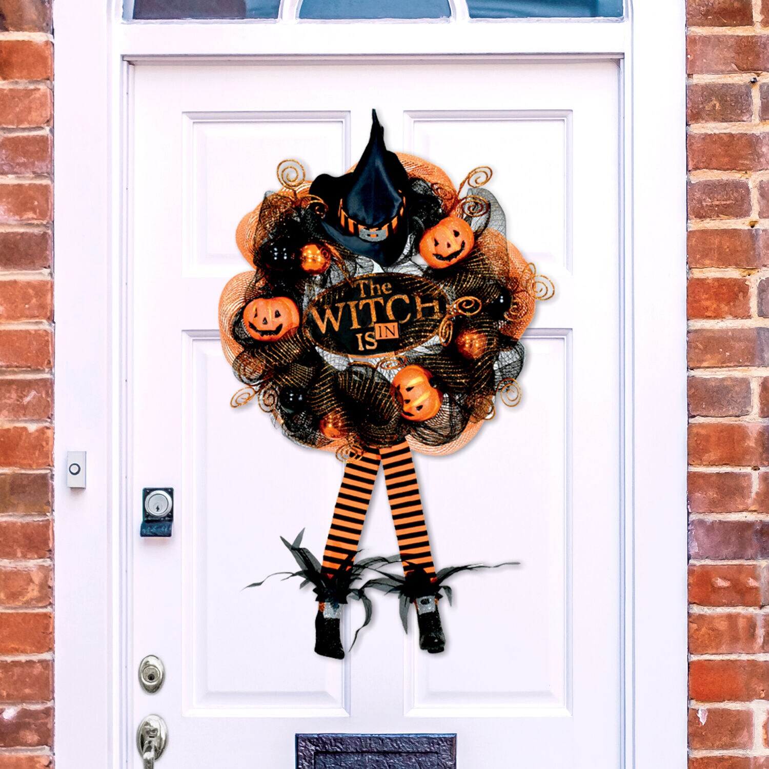 Haunted Hill Farm HHWRTHWTC-BLK Artificial-Halloween-Wreaths - View #8