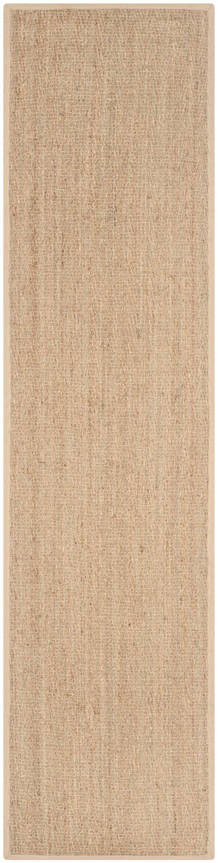 Safavieh NF115A-212 Natural Fiber Montauk 2 x 12 (ft) Loomed Seagrass Natural/Beige Rectangular Indoor Chevron Coastal Runner rug