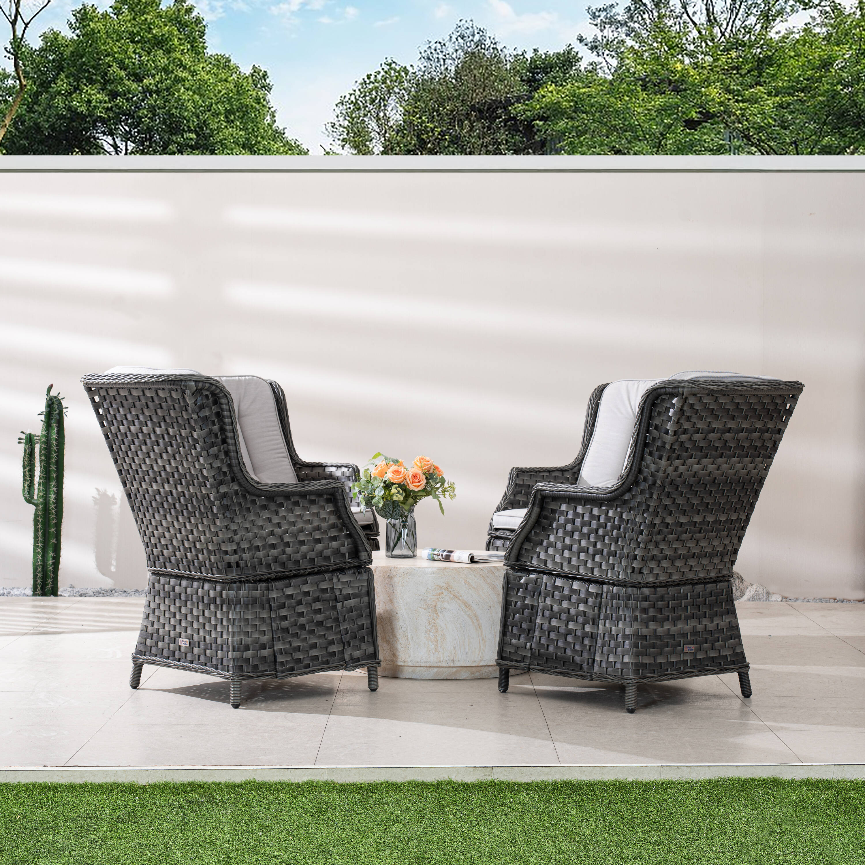 Direct Wicker DWC-240076TA010G Patio-Conversation-Sets - View #2