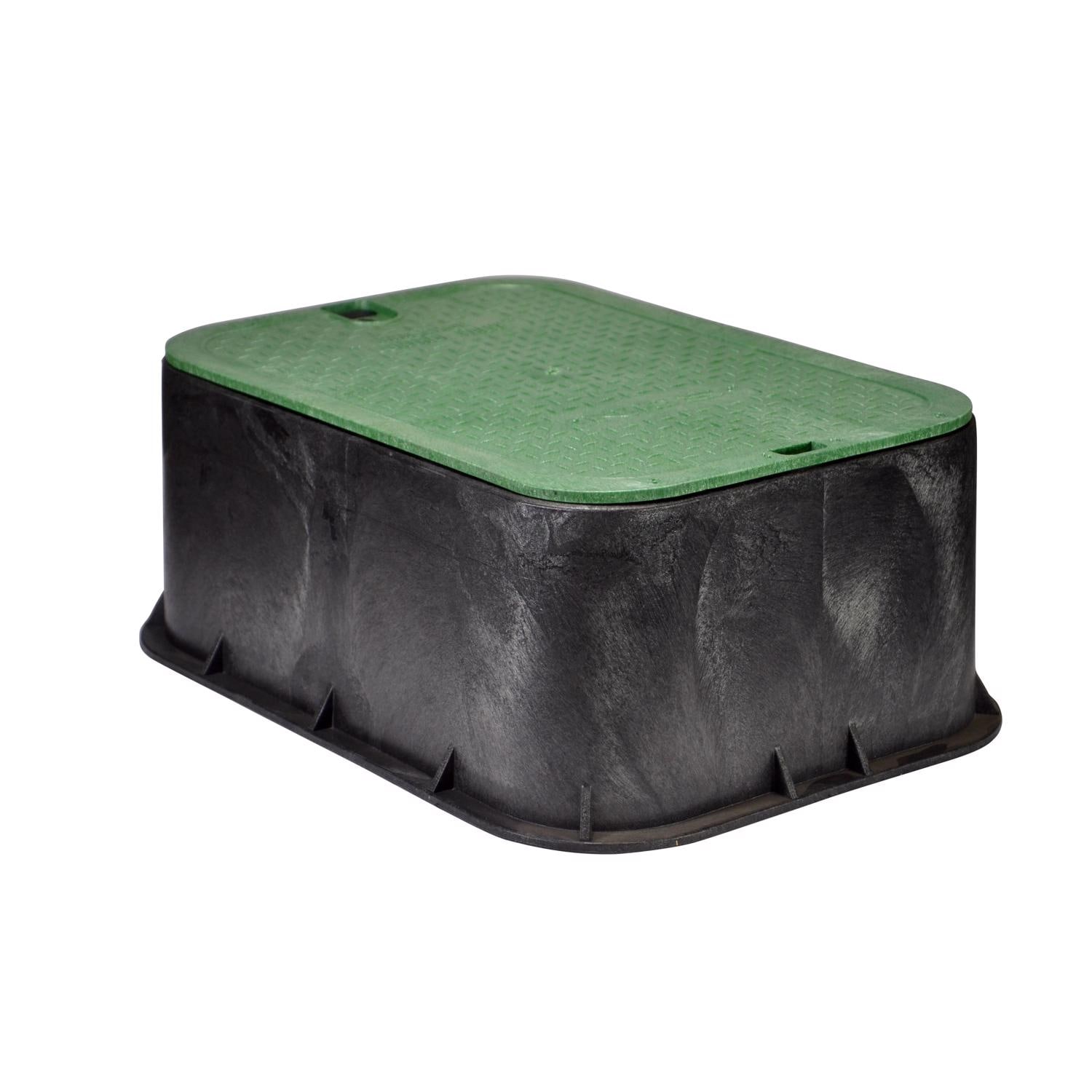 NDS  21.75 in. W X 6.75 in. H Rectangular Valve Box with Cover Black/Green