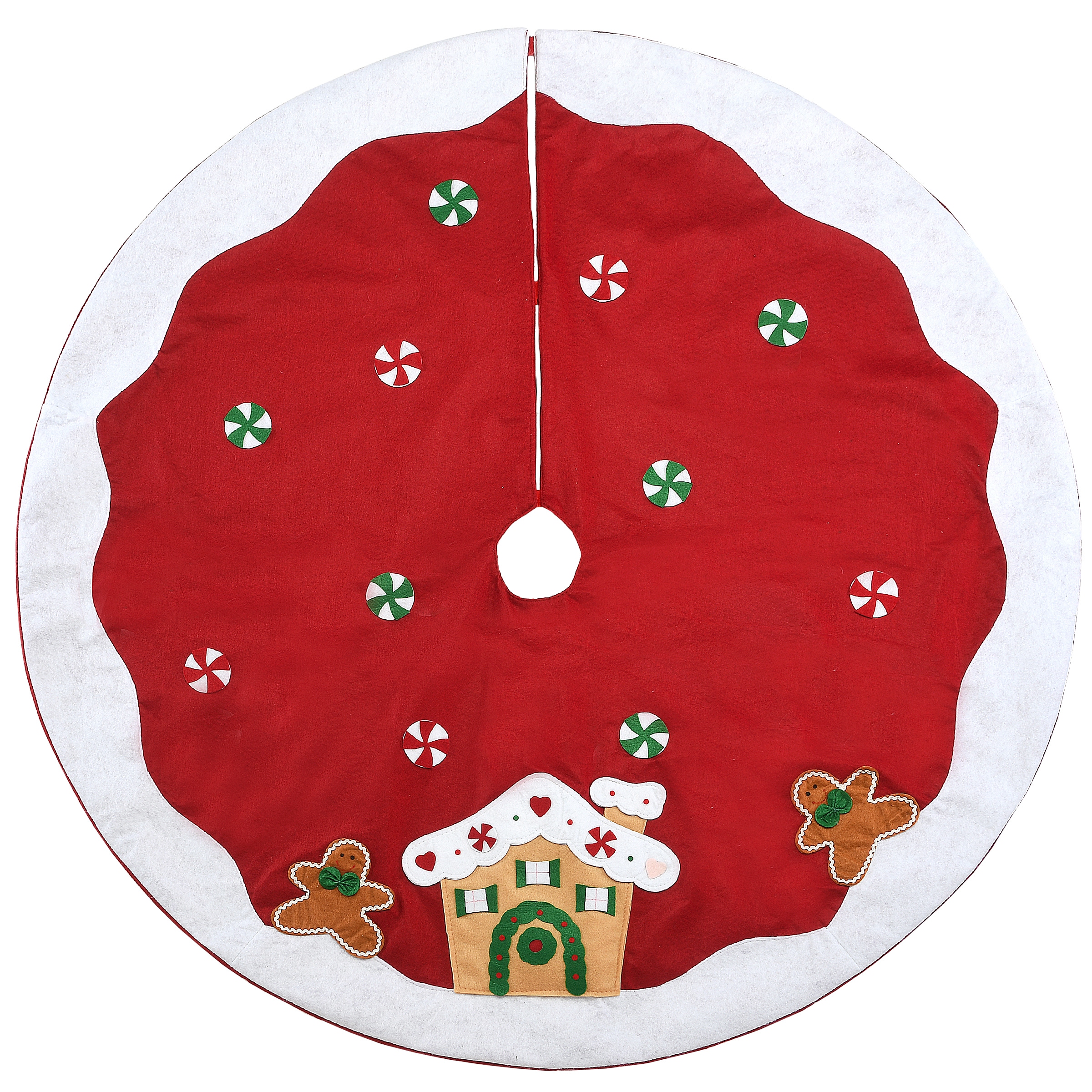 National Tree Company AH63-Y09238N-1 48-Inches Red Tree skirt