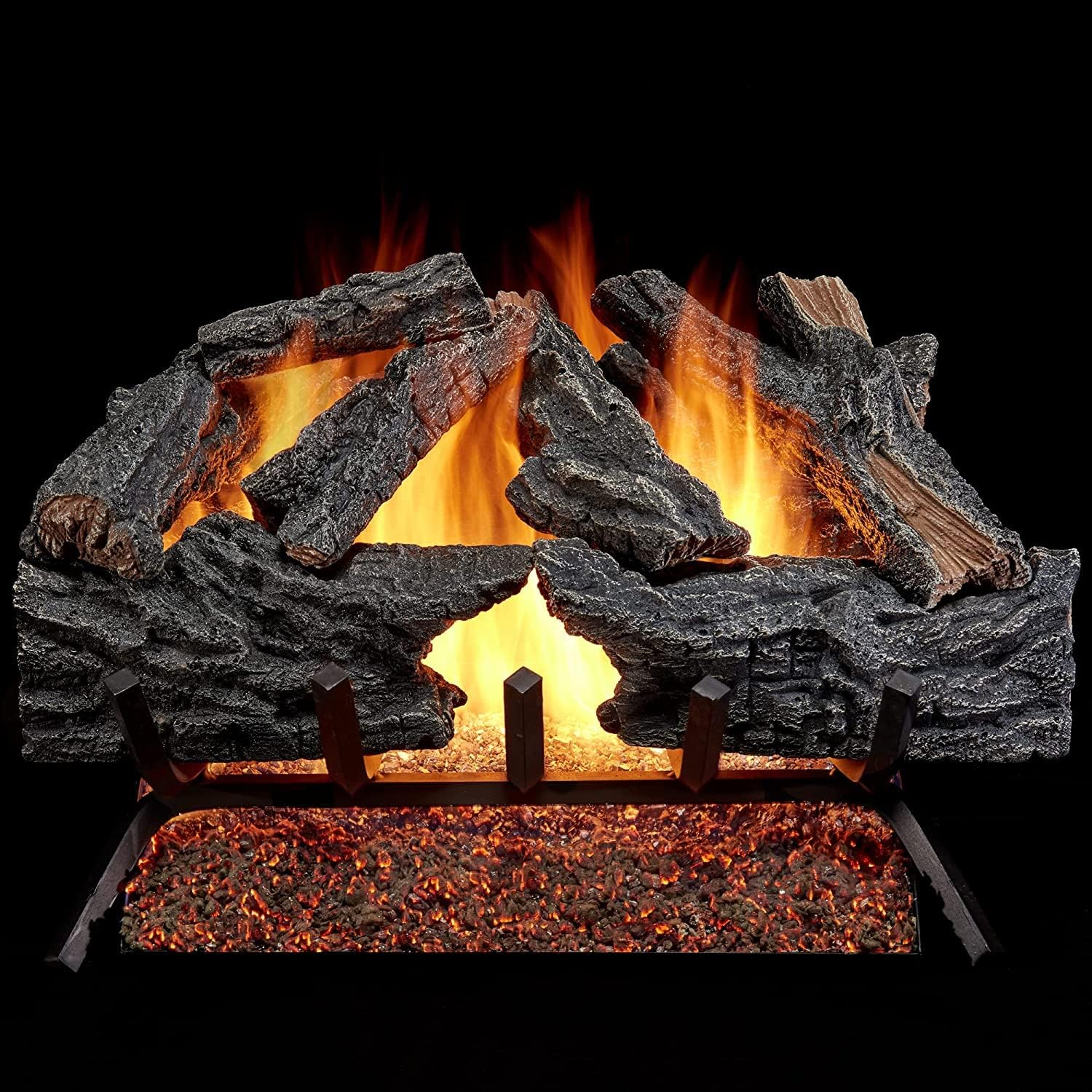 Hearth Sense CSW24HVL-RO 24-Inches 55000 -BTU Natural gas Single -Burner Vented Gas Fireplace Logs