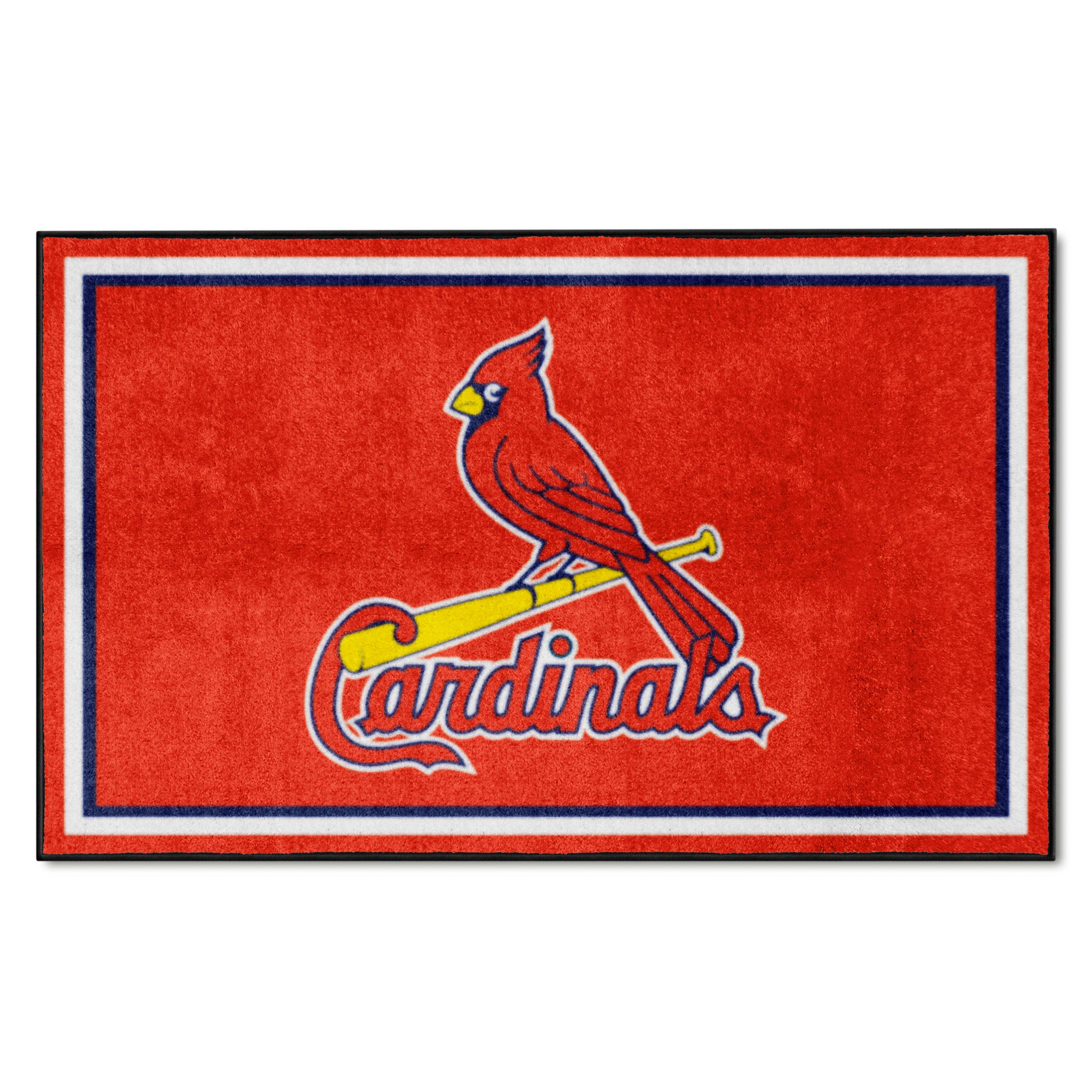FANMATS 7085 MLB 4x6 Rug 4 x 6 (ft) Tufted Nylon Red Rectangular Indoor Solid Area rug