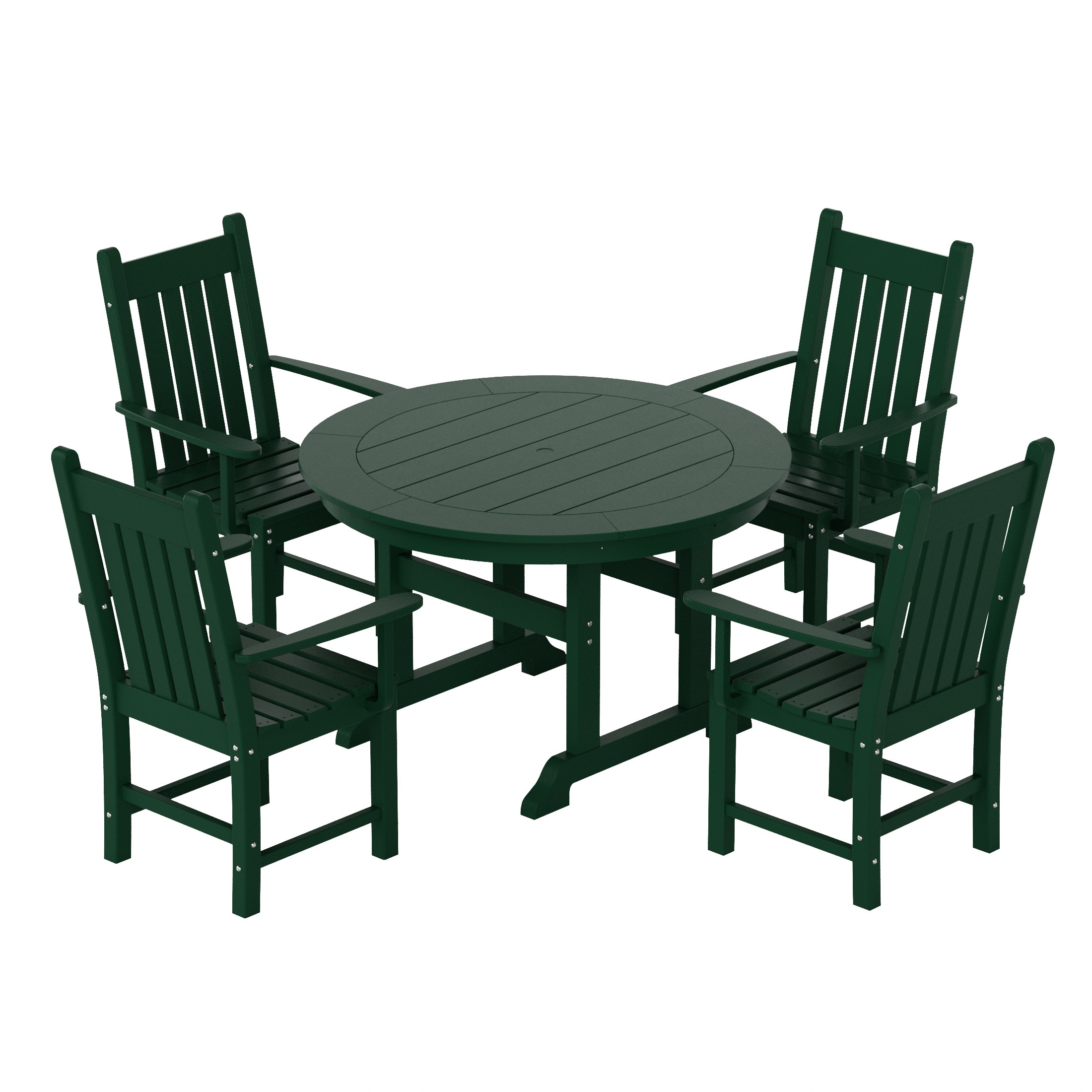 Laguna Dark Green Outdoor Patio Dining Armchair