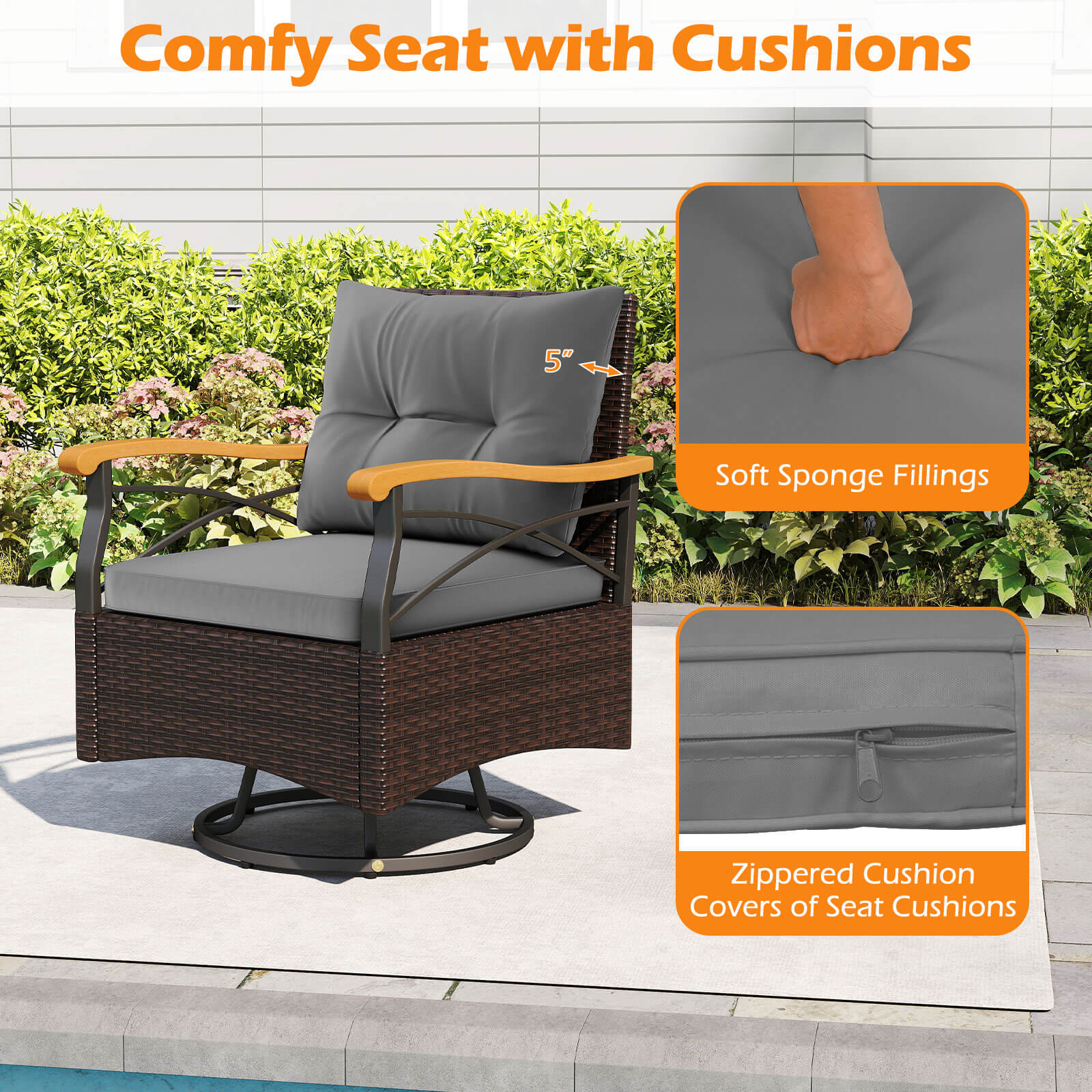 Costway HCST08447 Patio-Conversation-Sets - View #5