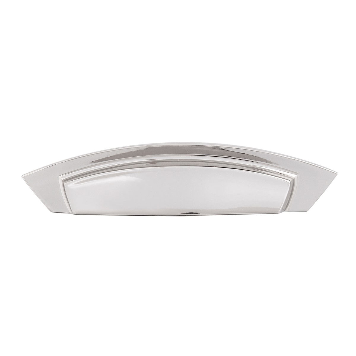Hickory Hardware Velocity 3-in or 3-3/4-in (96mm) Center to Center Polished Nickel Arch Cup Drawer Pull