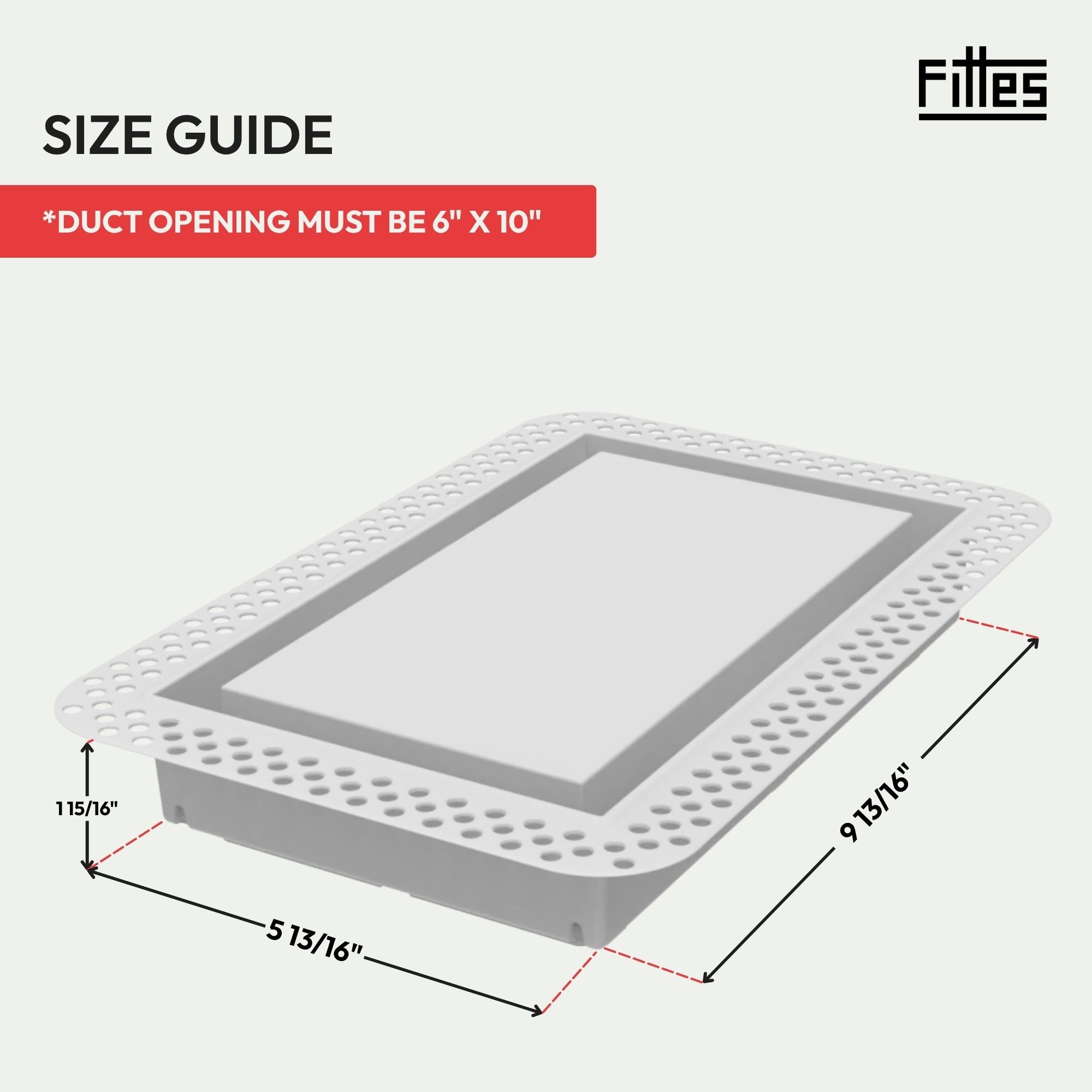 Fittes DWLITBD6X10WHT Sidewall-Ceiling-Registers - View #2