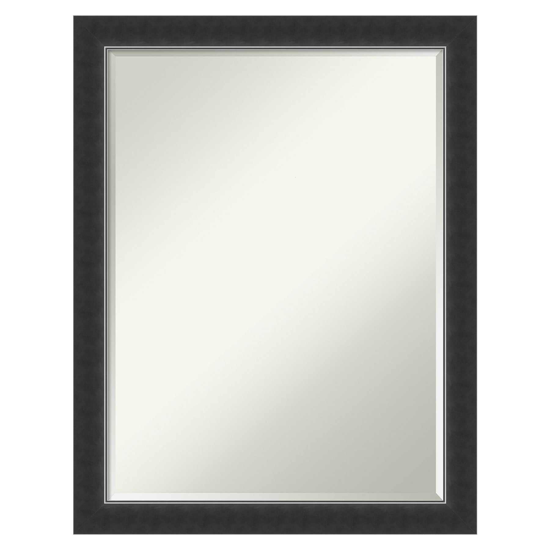 Black Wood Rectangular Bathroom Vanity Mirror