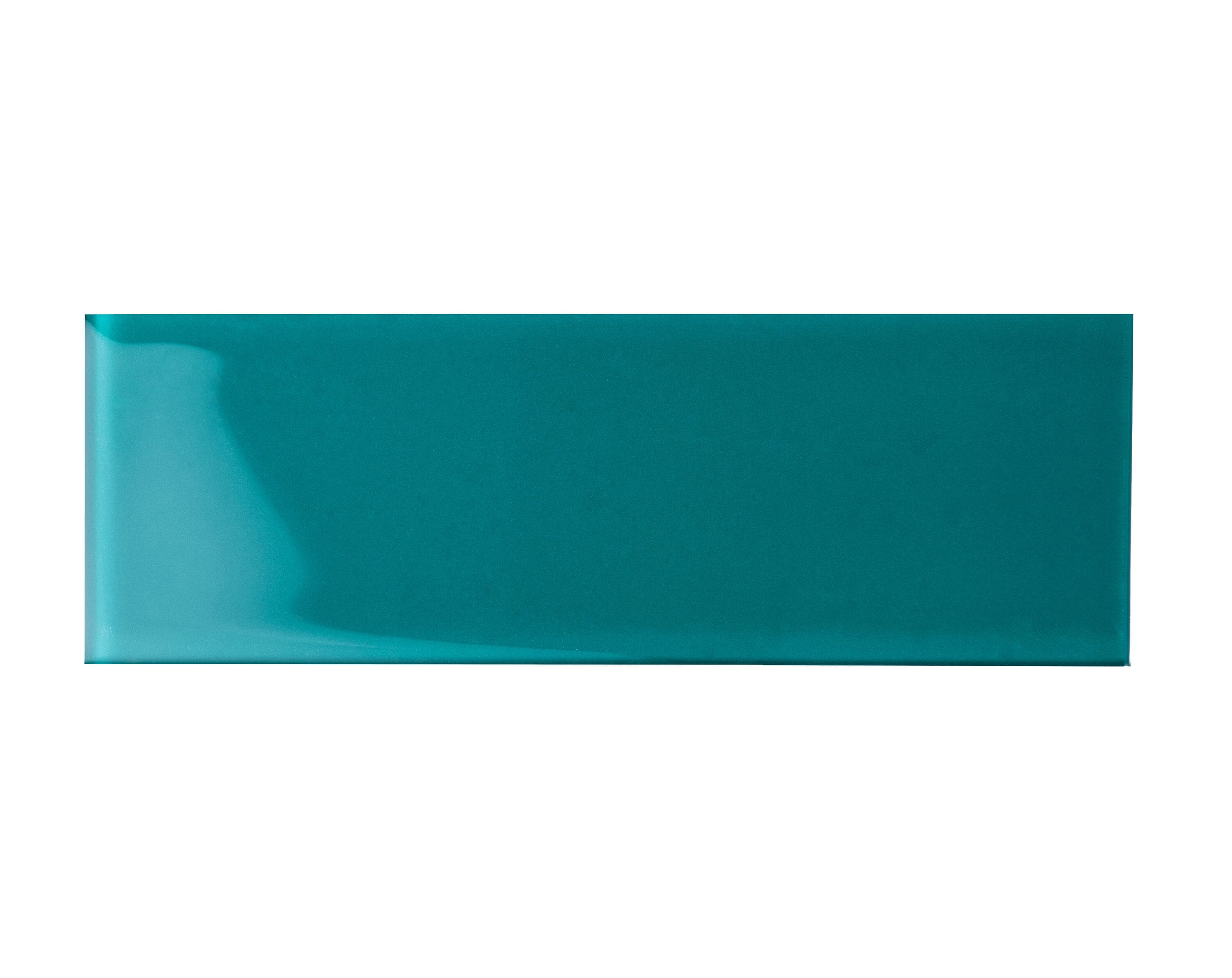 Giorbello (Sample) Glass Subway Black 3-in x 9-in Glossy Glass Tile