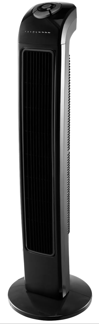 Utilitech 40-in 3-Speed Indoor Black Oscillating Tower Fan with Remote in  the Portable Fans department at