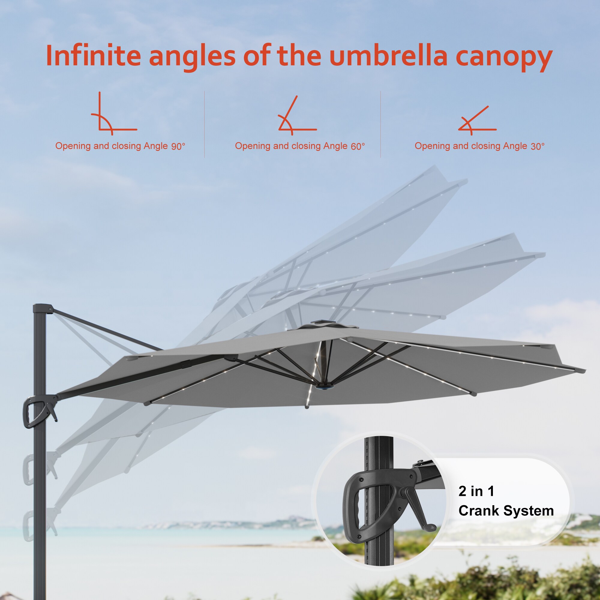 ACEGOSES LW-LED-330GY Umbrellas-2 - View #5