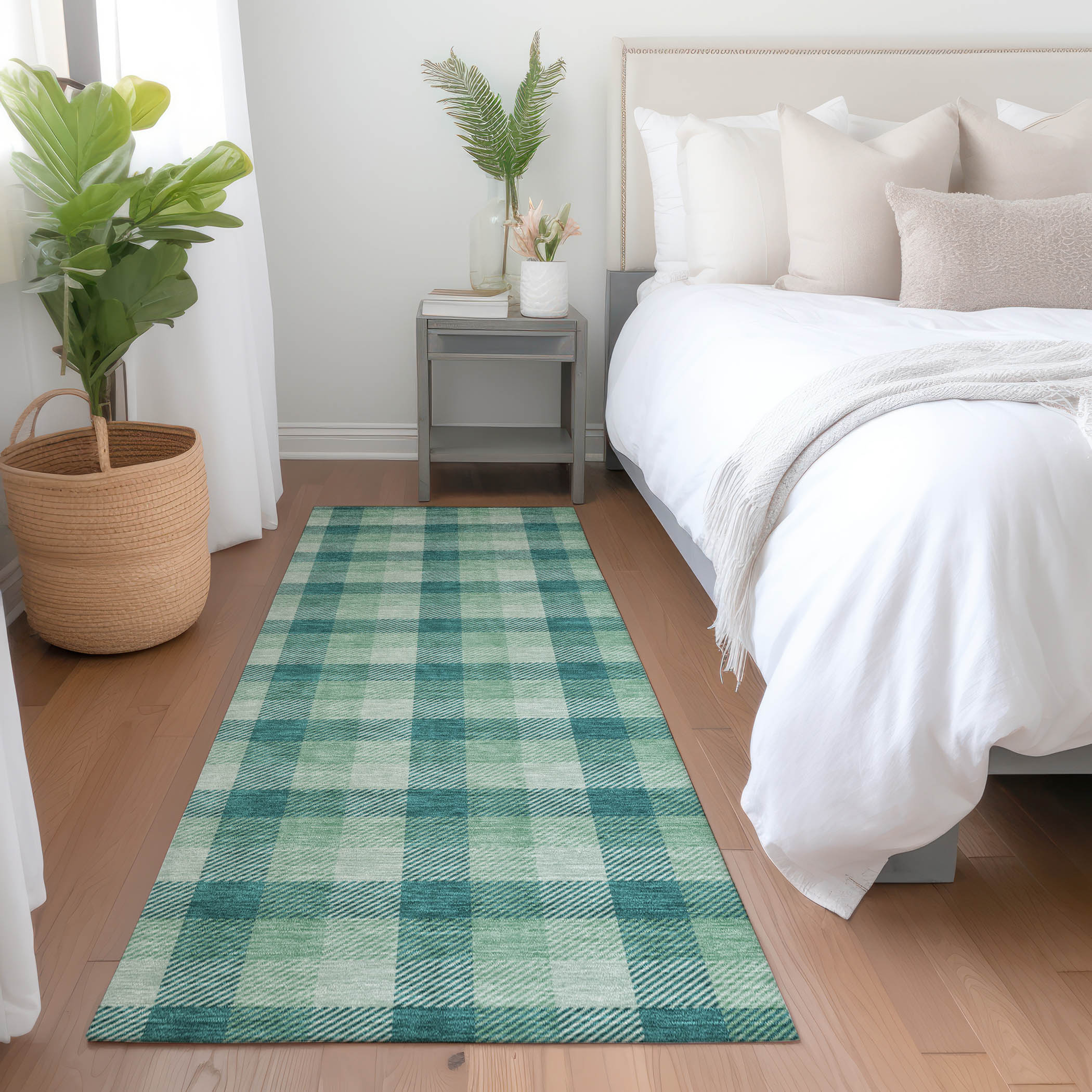 Addison Rugs ACN1053SF2X8 Chantille ACN1053SF 2 x 7 (ft) Polyester Seafoam Rectangular Indoor/Outdoor Geometric Machine washable Runner rug