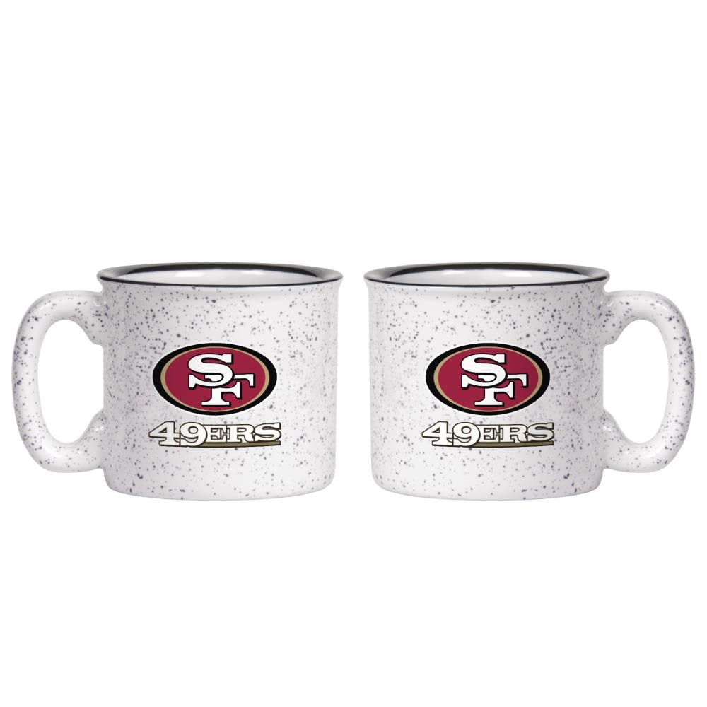 GREAT AMERICAN San Francisco 49ers 15-fl oz Ceramic Black/Red Mug Set of: 2  in the Drinkware department at
