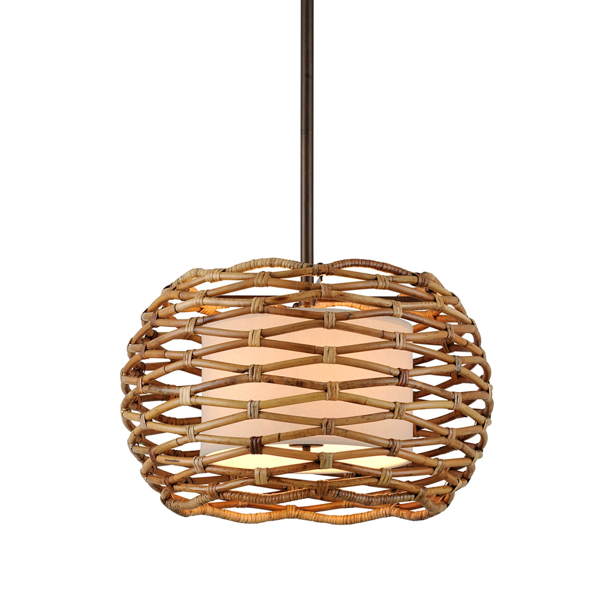 bronze geometric pendant light