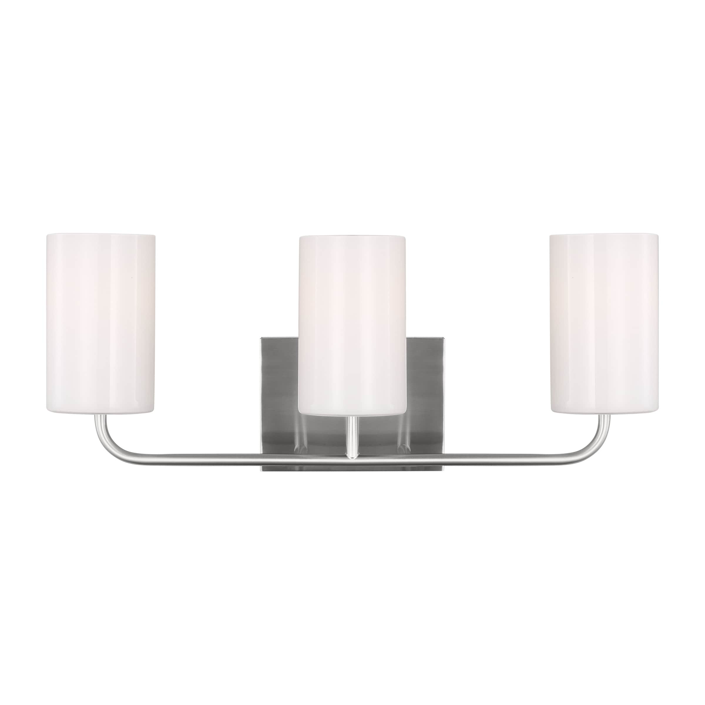 Generation Lighting GLV1003BS Rhett 22-in 3 -Light Brushed Steel Modern/contemporary Vanity light