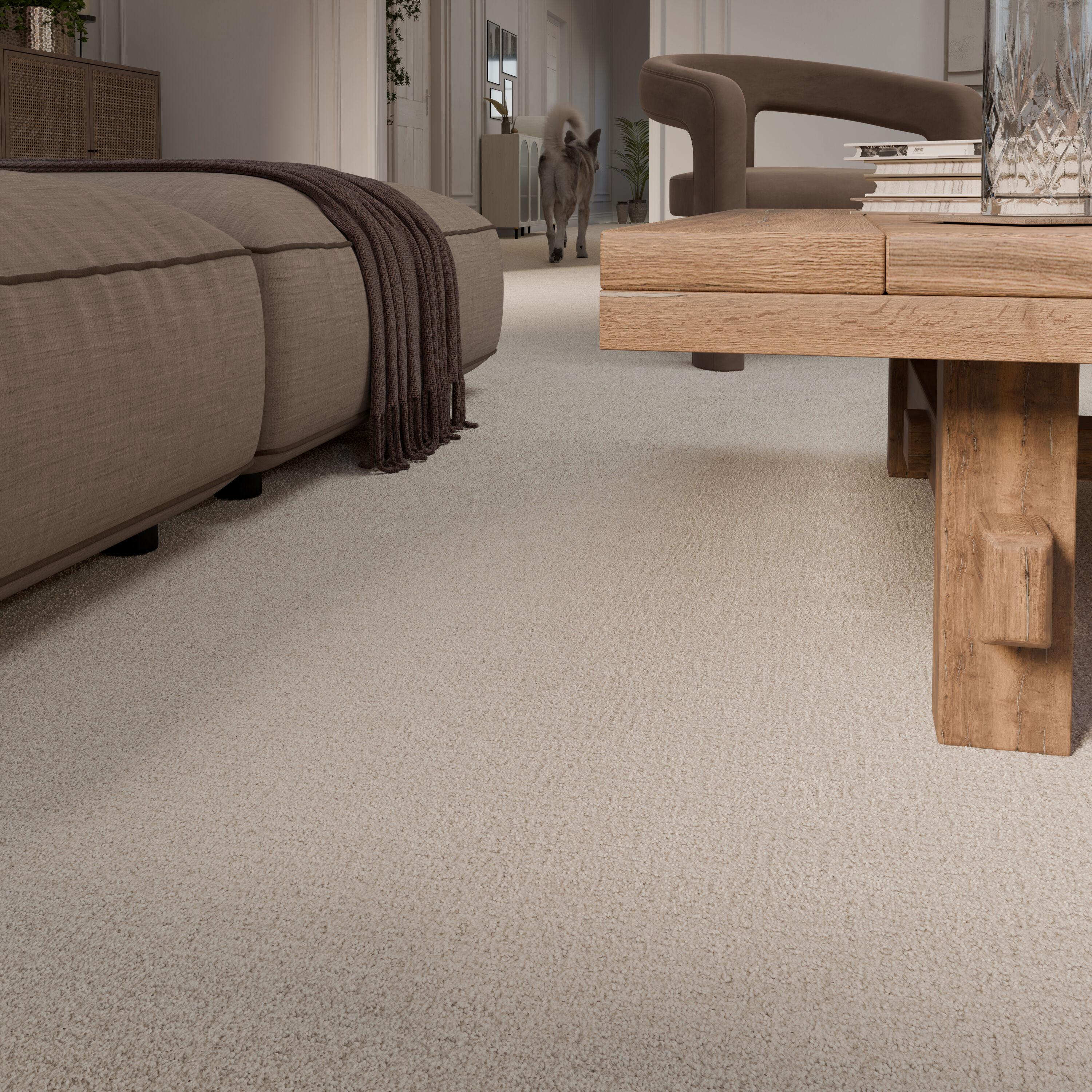 STAINMASTER PetProtect with LeakDefense Plush Purr Almond Silk