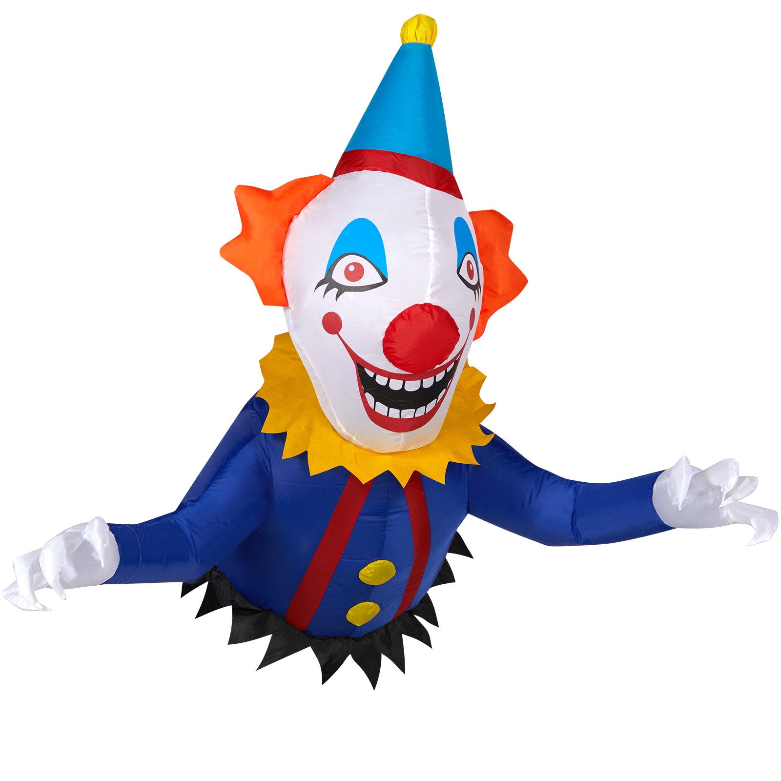 Bestcore 3.3-ft H Lighted Scary Clown Breaking Out of Window Halloween Inflatable with Built-In LED Lights Suction Cup and Rope Indoor Outdoor Decoration #LW153BCSY0434