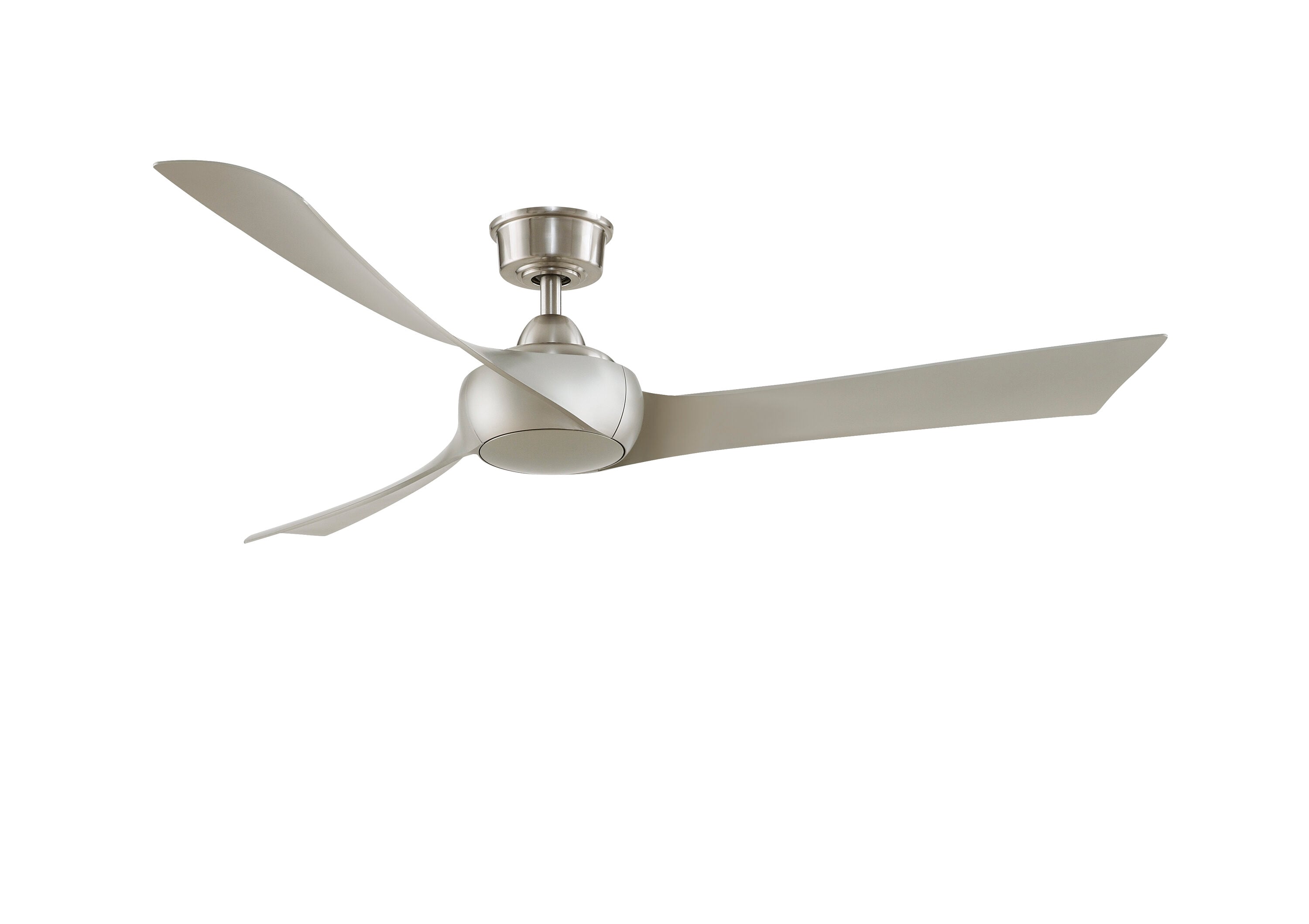 Fanimation Wrap Custom 60-in Brushed Nickel Indoor/Outdoor Smart Ceiling Fan Light Kit Compatible and Remote (3-Blade) FPD8530BN-60BN Sansujyuku sansujyuku.com