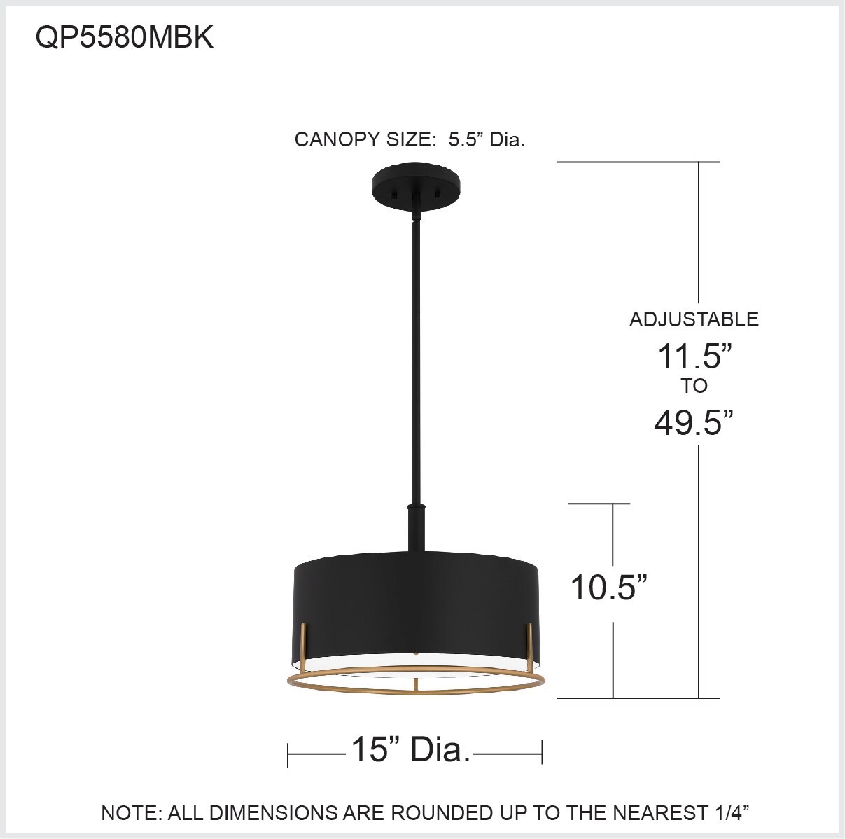 Quoizel QP5580MBK Pendant-Lights - View #5