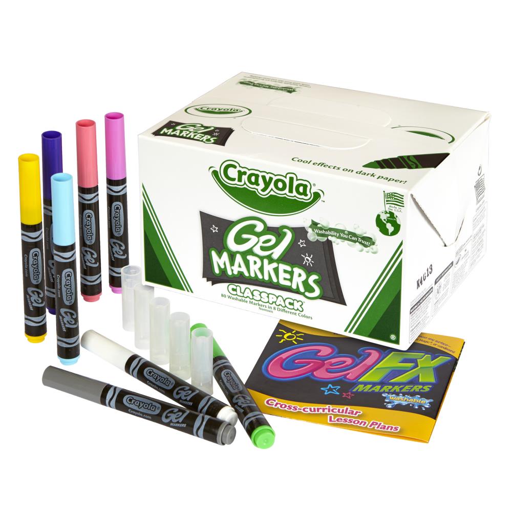 Crayola Gel FX Markers Classpack, 8 Colors, 80-Count at