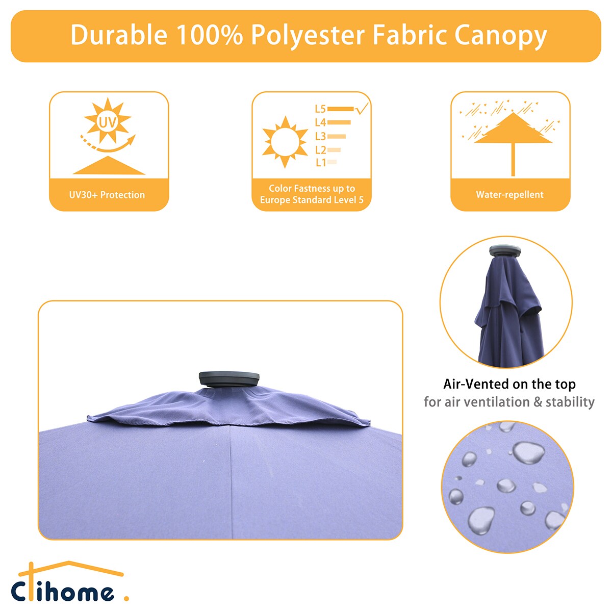 Clihome CLI-21ED37-2-NV Umbrellas-2 - View #8