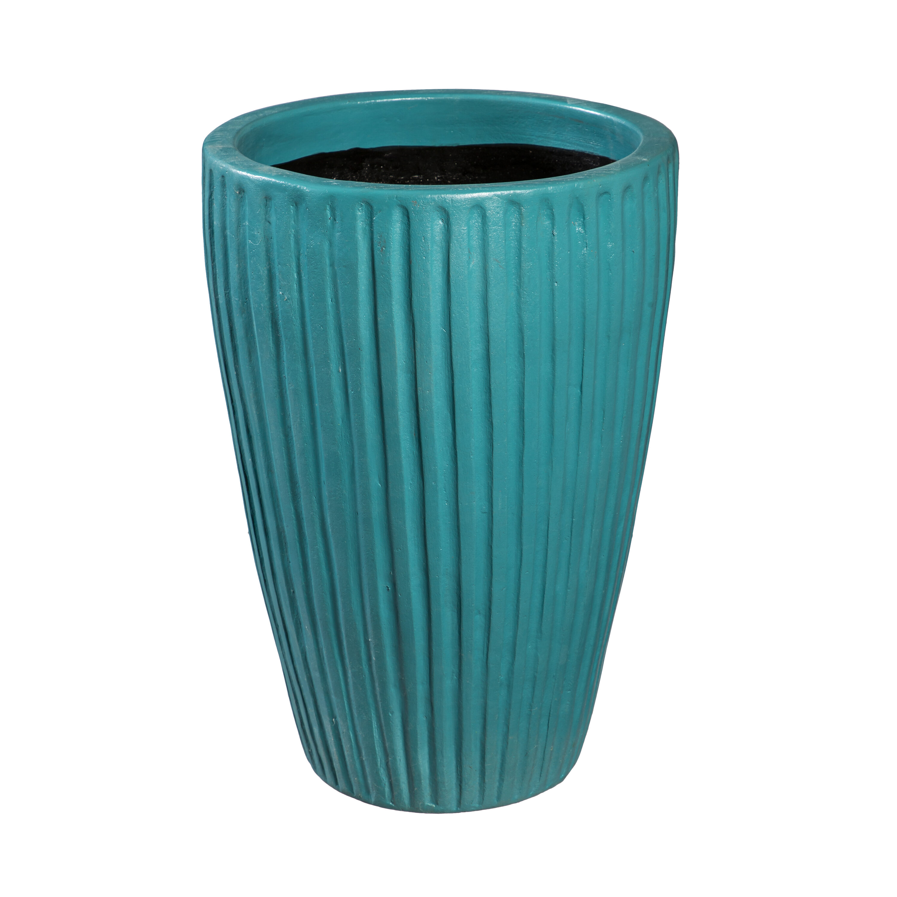 Style Selections Urn 15-in W x 22-in H Blue Clay Indoor/Outdoor Planter ...