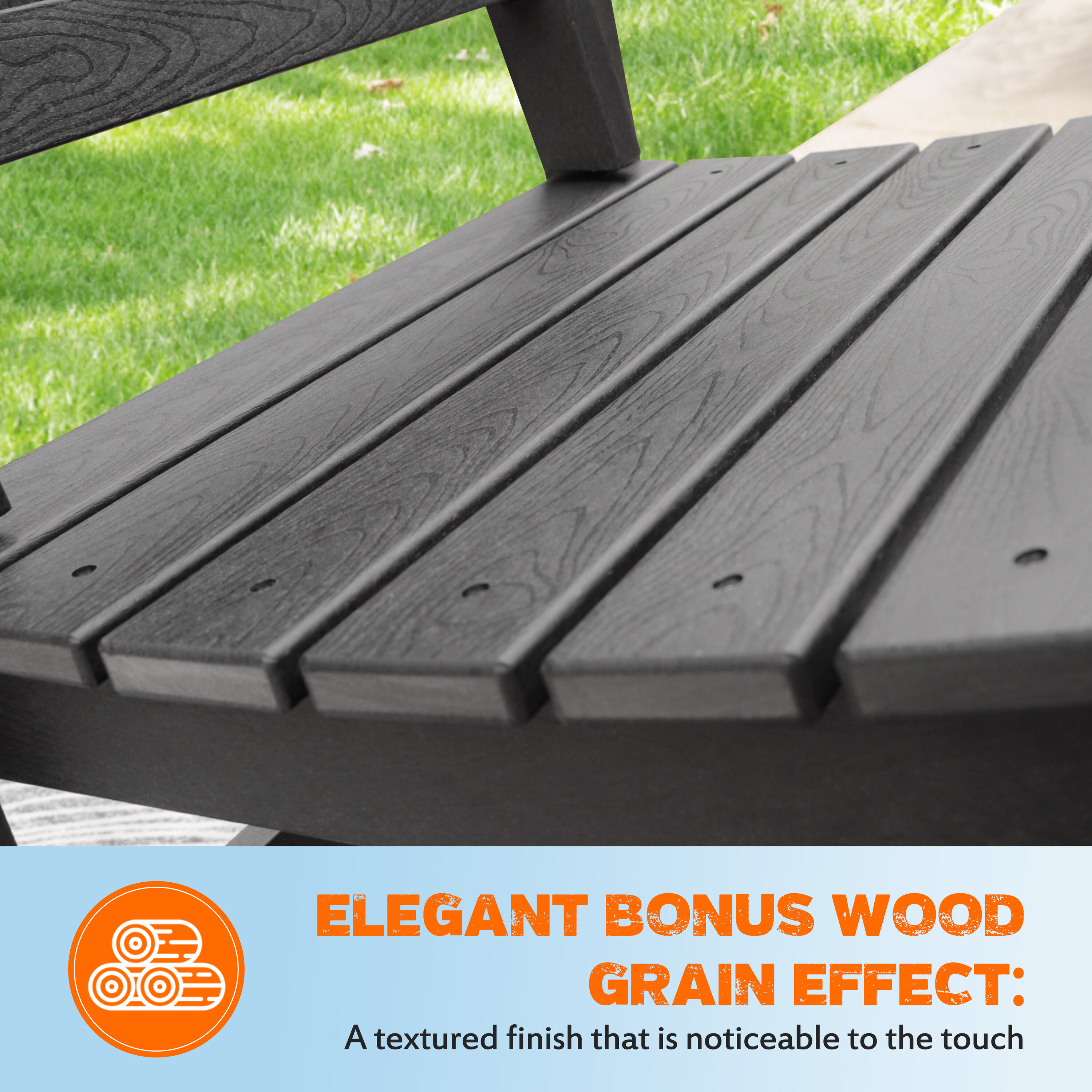 VEIKOUS PG0207-HDPE-BK-1 Patio-Chairs - View #5