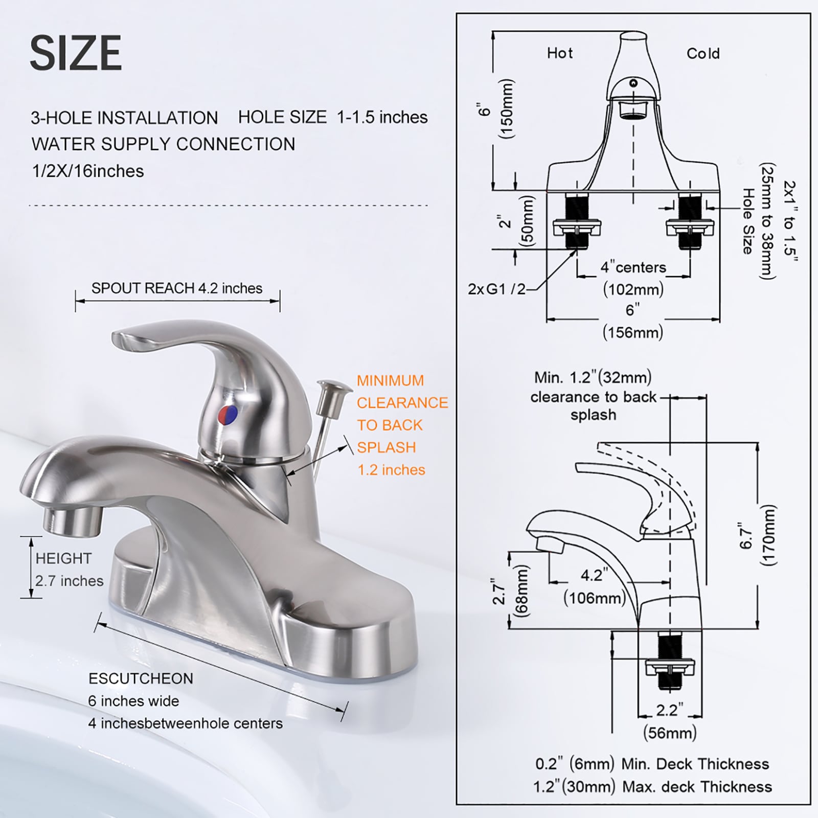 WOWOW 2320700-LW Lavatory-Faucets - View #5