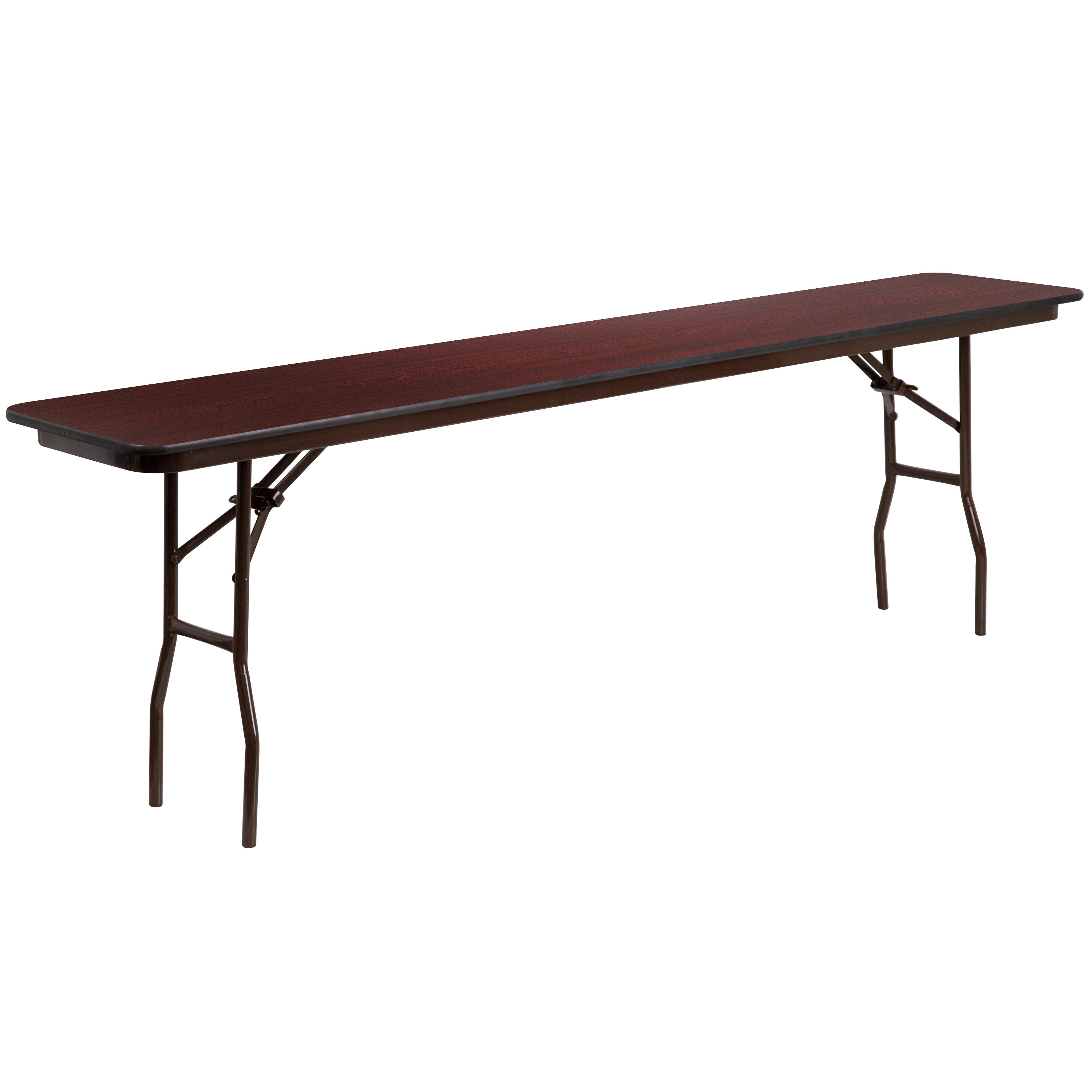 Flash Furniture 847254099394 1.5-ft x 8-ft Indoor Rectangle Composite Brown Folding banquet table 4 -Person