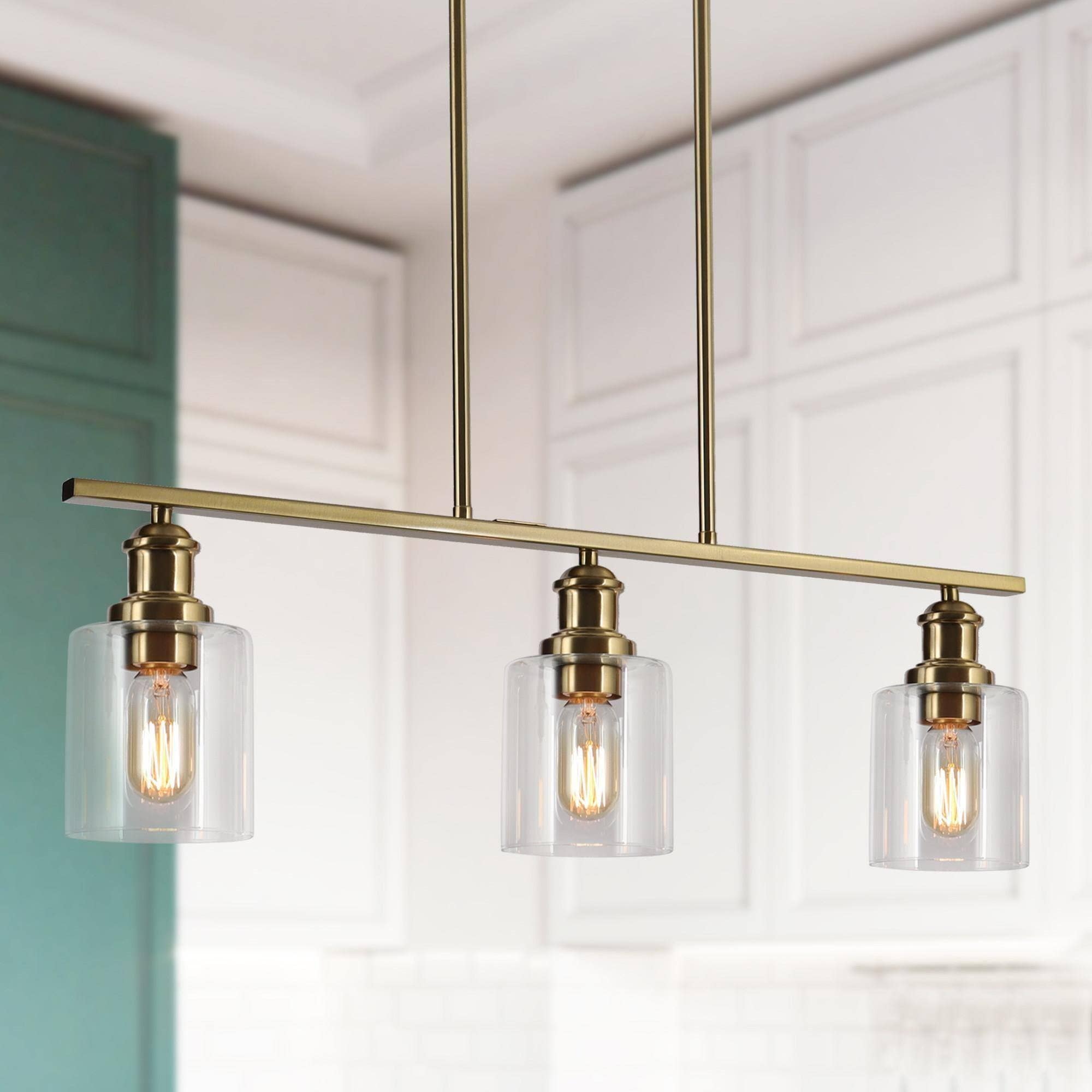 ZEVNI L3NNQYJQW4569S67 Beecher 3 -Light Polished Brass Traditional For Use in Bedrooms, Dining Rooms, Foyers, Kitchens, Living Rooms Chandelier