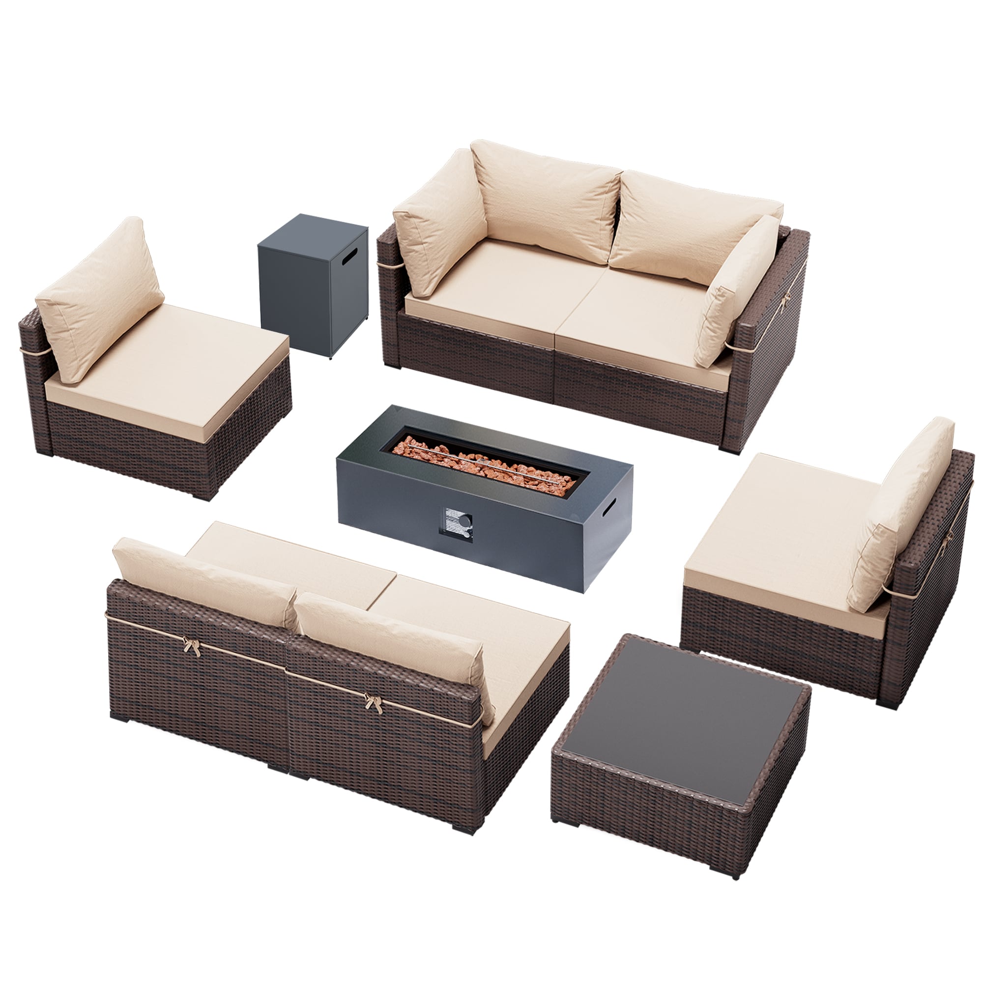UPHA PL-2CZ-C42TPDK-Z1 Patio-Conversation-Sets - View #2