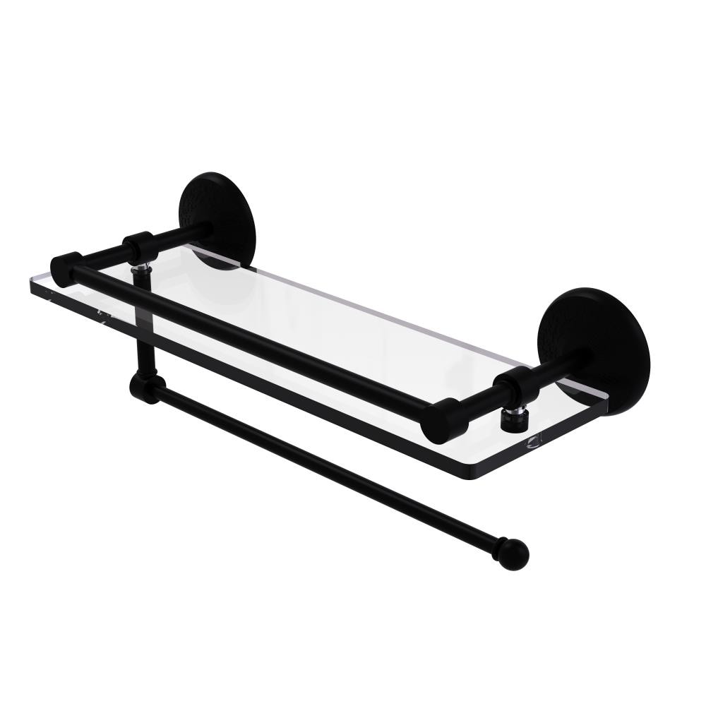 Allied Brass PMC-1PT/16-GAL-BKM Prestige Monte Carlo Matte Black Wall mount Bathroom Shelf ( 16-in x 5-in x 5-in )