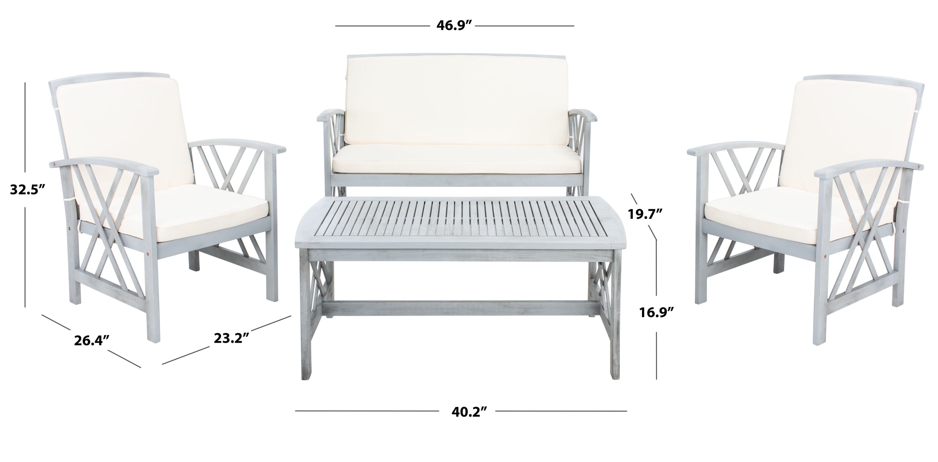 Safavieh PAT7008B Patio-Conversation-Sets - View #6