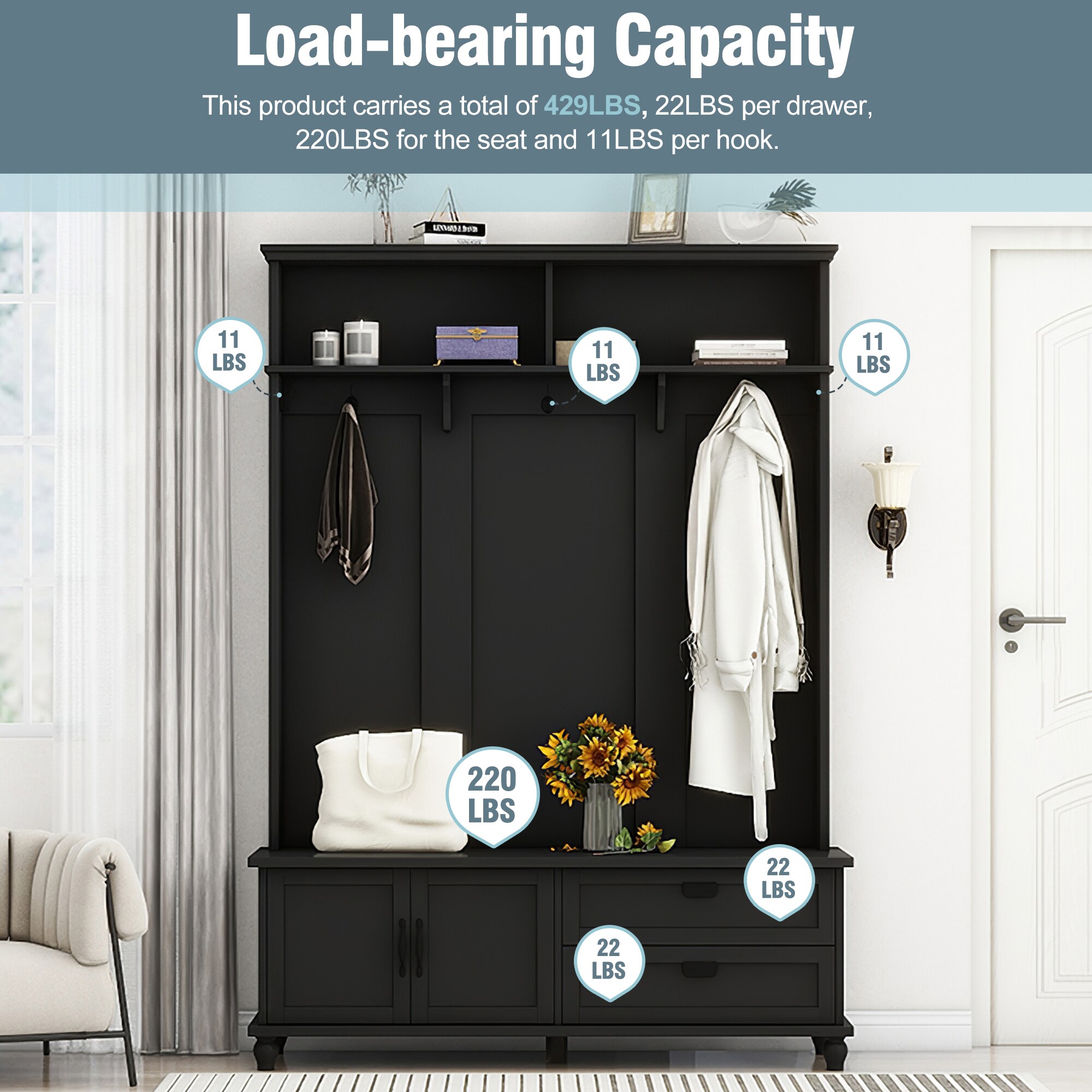 ModernLuxe WF306450AAB Coatrack-Stands-Pedestals - View #3