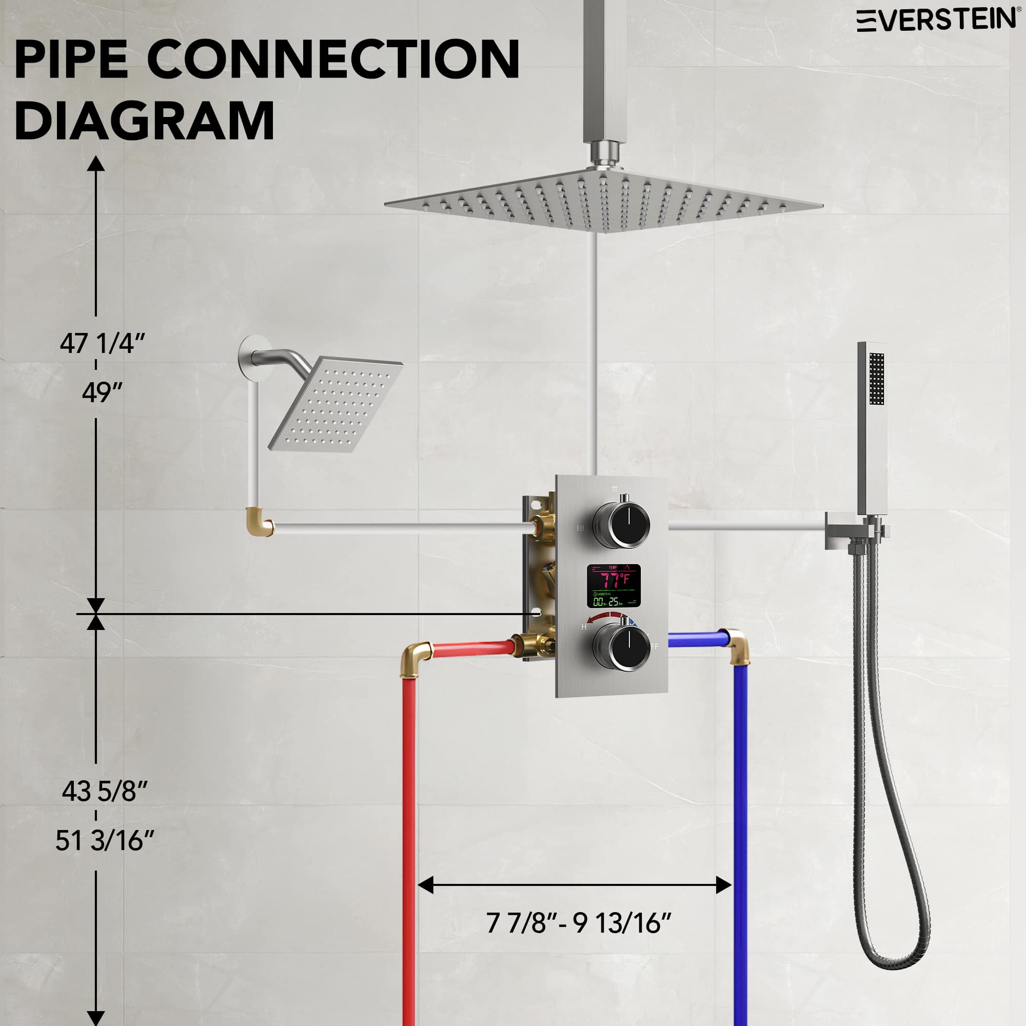 EVERSTEIN SFS-1033-NK12 Tub-Shower-Faucets - View #9