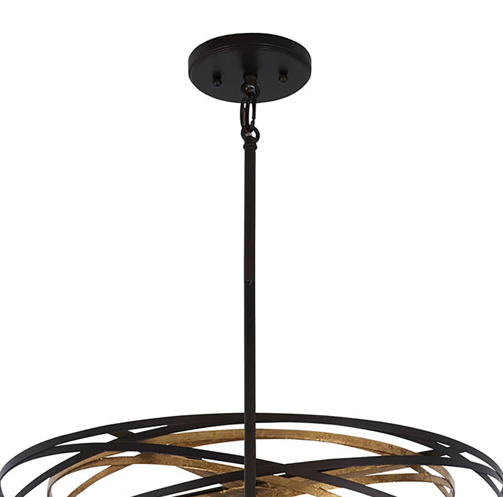 Vortic Flow Dark Bronze and Mosaic Gold 10-Light Pendant