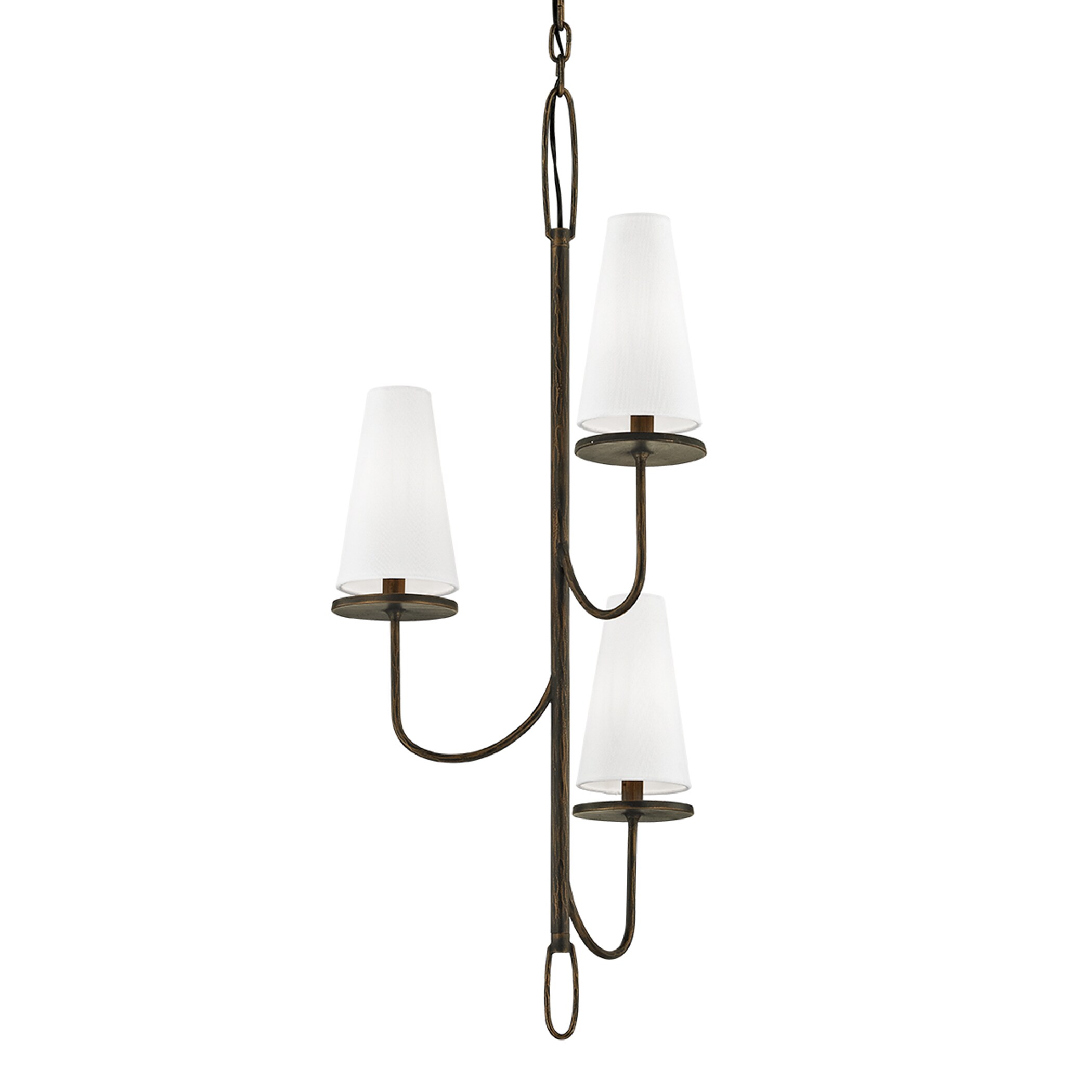 Troy Lighting F6294 Marcel 3-Light Pompeii Bronze Transitional Dry Rated Chandelier