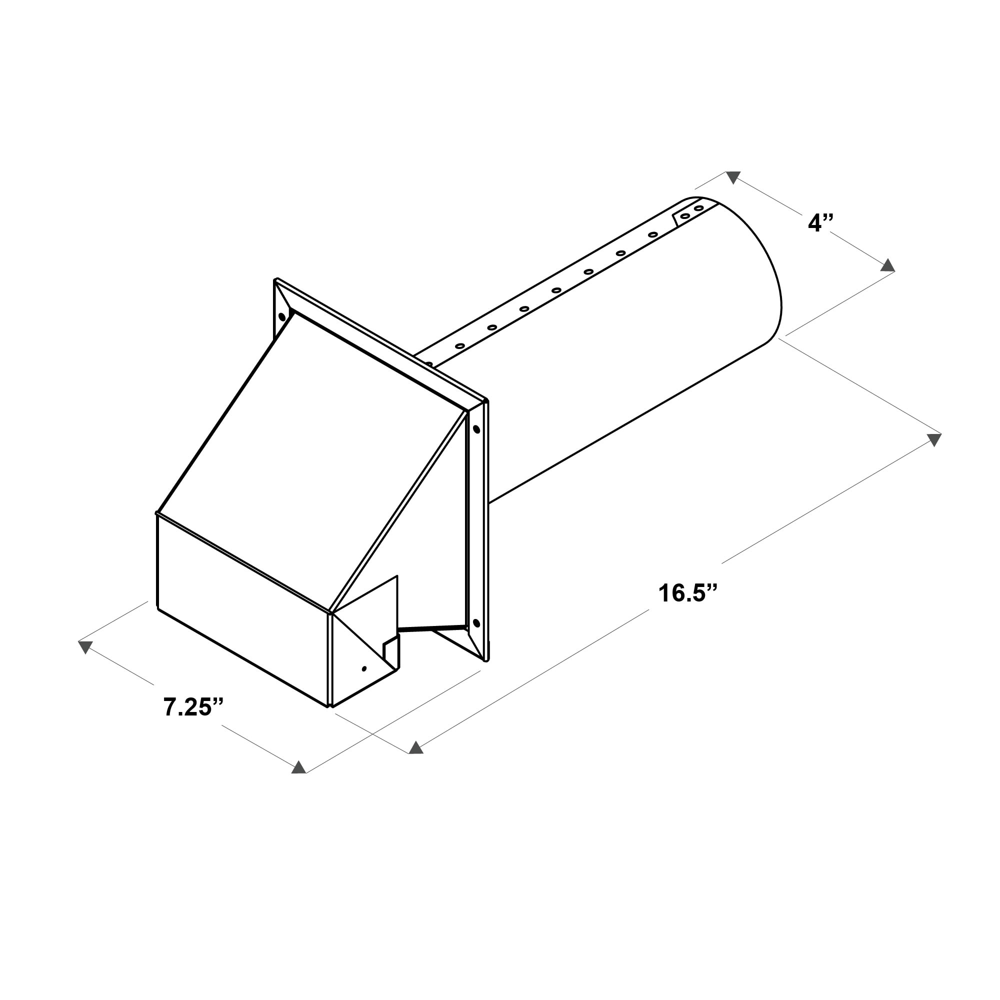 IMPERIAL 4-in dia Galvanized Steel R2 Exhaust Dryer Vent Hood in the ...