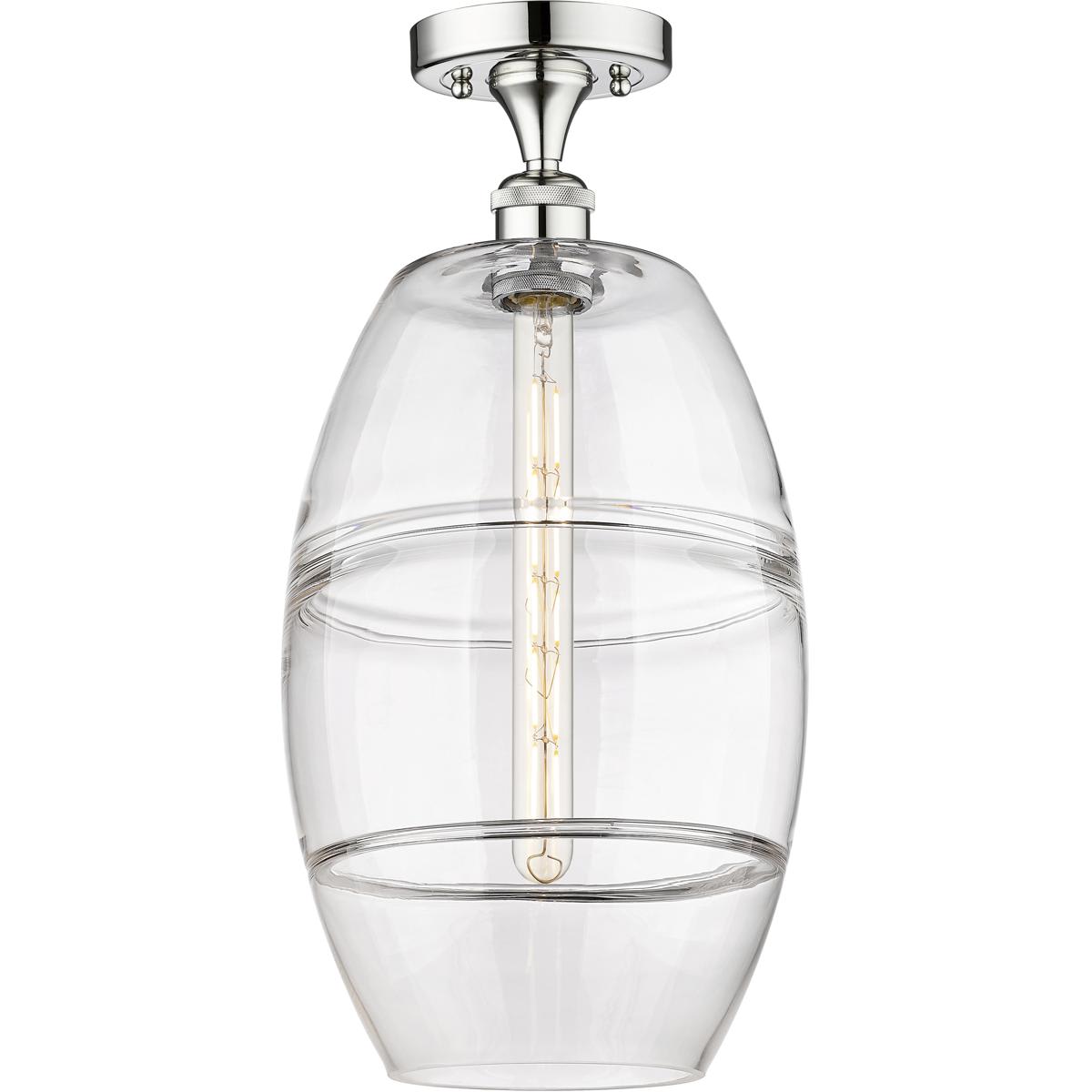 Innovations Lighting 2675038 616-1F-PC-G557-10CL Edison Vaz Semi-Flush Mount