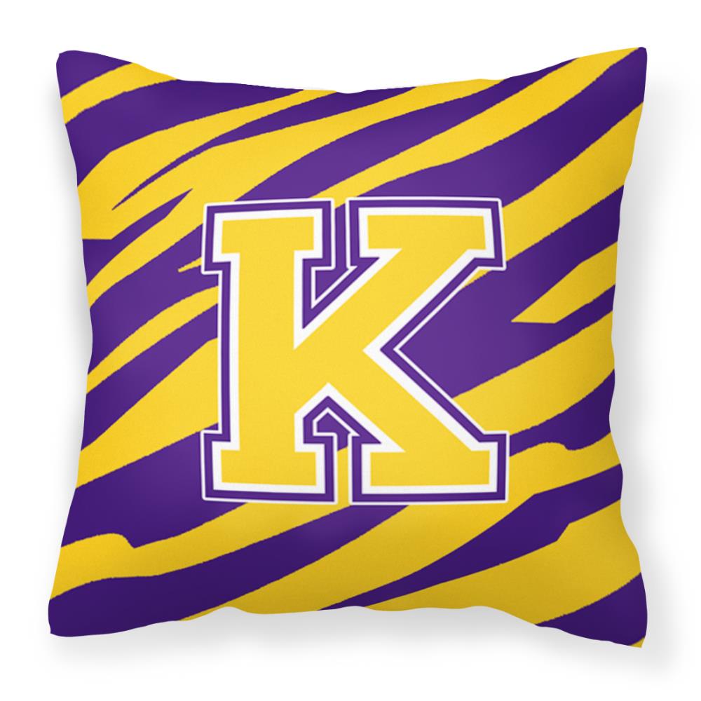 Caroline's Treasures CJ1022-KPW1414 Graphic Print Multicolor Square Monogram Throw Pillow