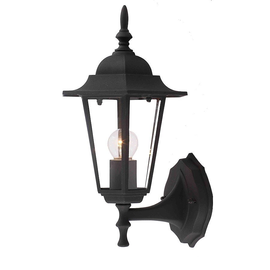 Portfolio 7-in H Matte Black Dark Sky Medium Base (E-26) Outdoor Wall Light Portfolio 7-in H Matte Black Dark Sky Medium Base (E-26) Outdoor Wall Light