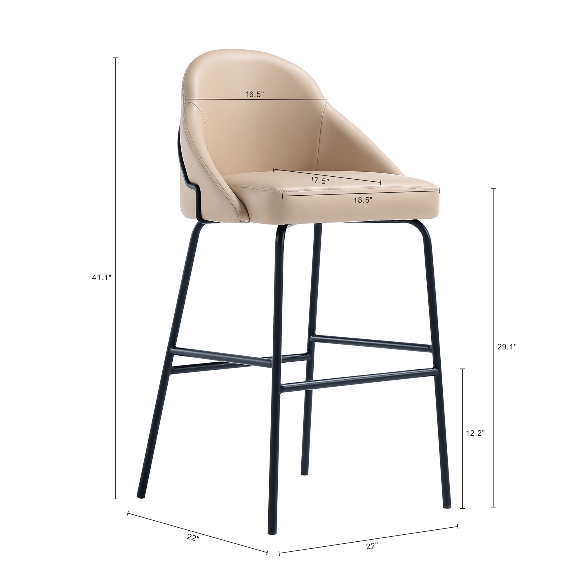 Manhattan Comfort 3-BS022-BTN stools - View #3