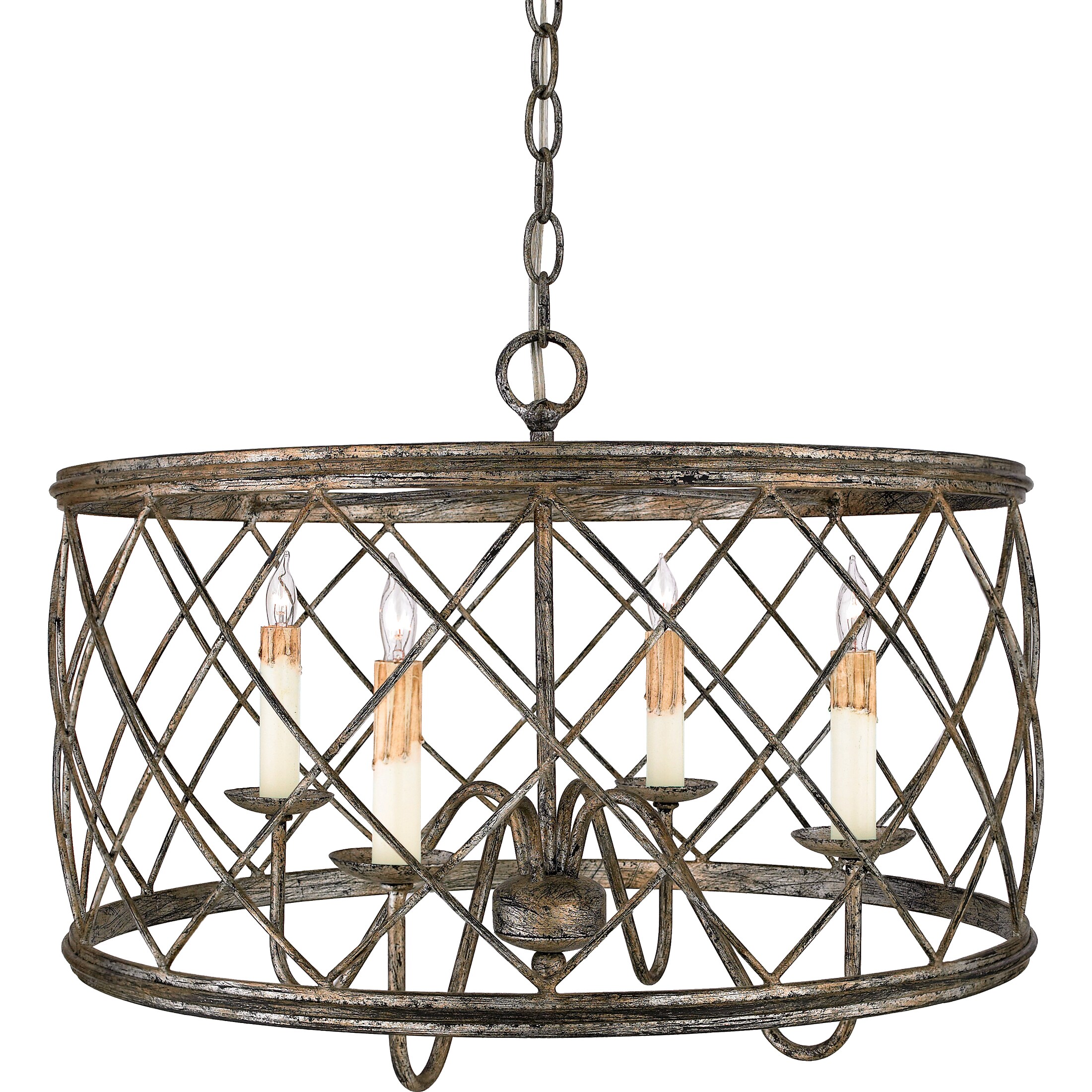 trellis cage drum chandelier