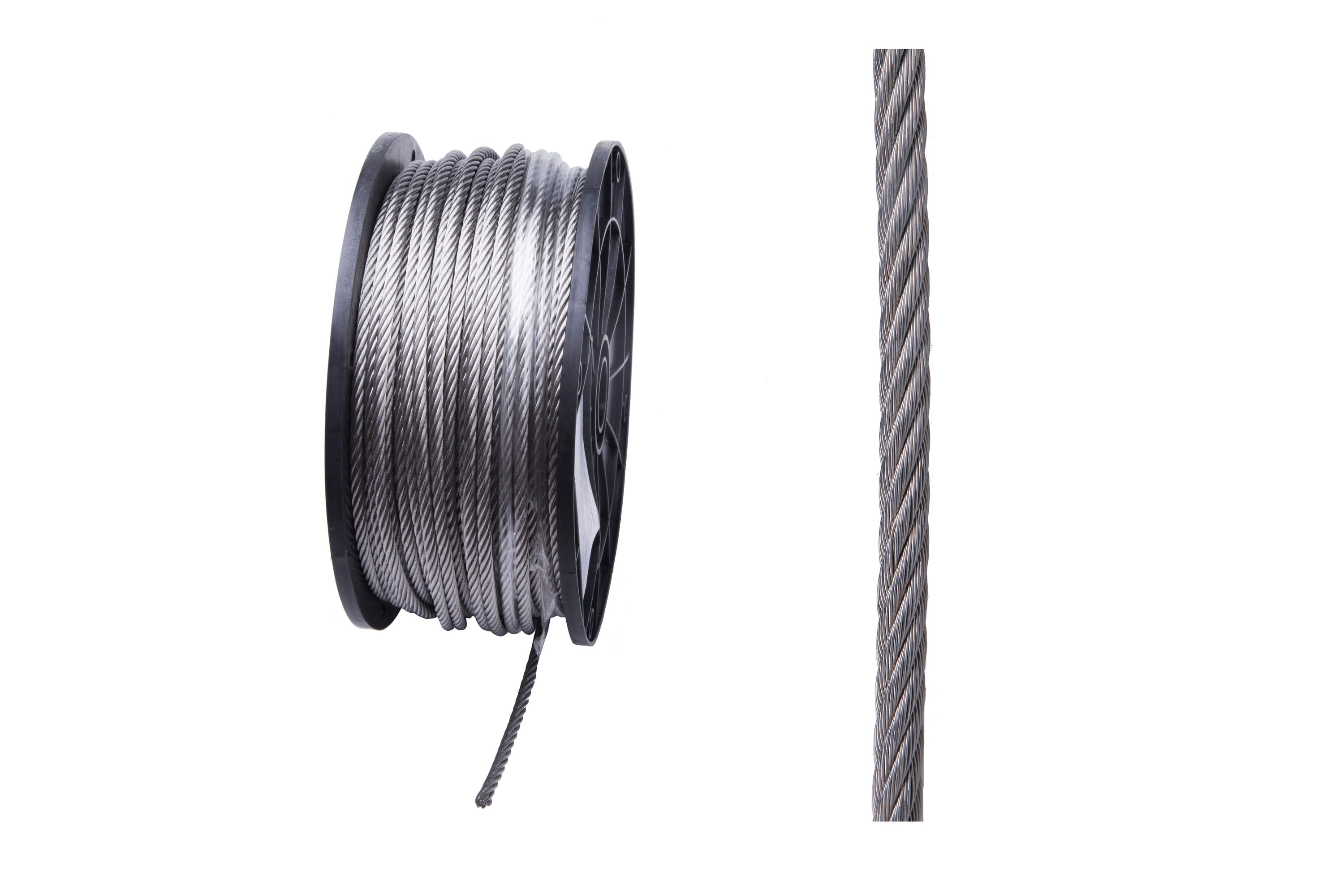 Blue Hawk 1 ft. 3/16-in Weldless Polished Stainless Steel Steel Cable (By-the-Foot) AC6009B